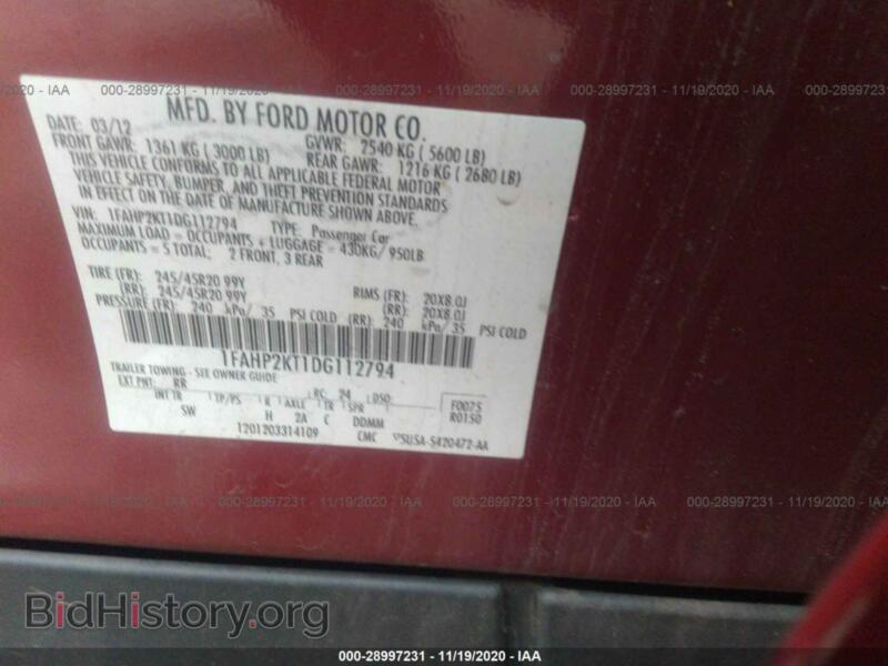 2013 Ford TAURUS (VIN 1FAHP2KT1DG112794) — photo 9 of 11