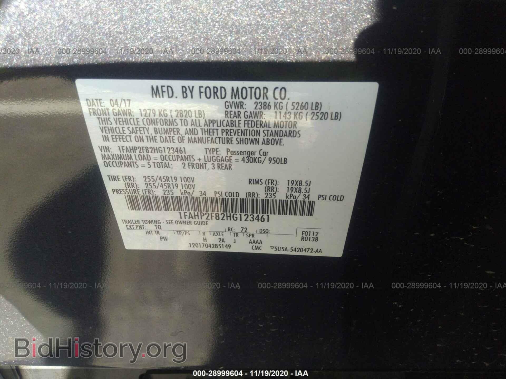 2017 FORD TAURUS - VIN: 1FAHP2F82HG123461 - Photo 9