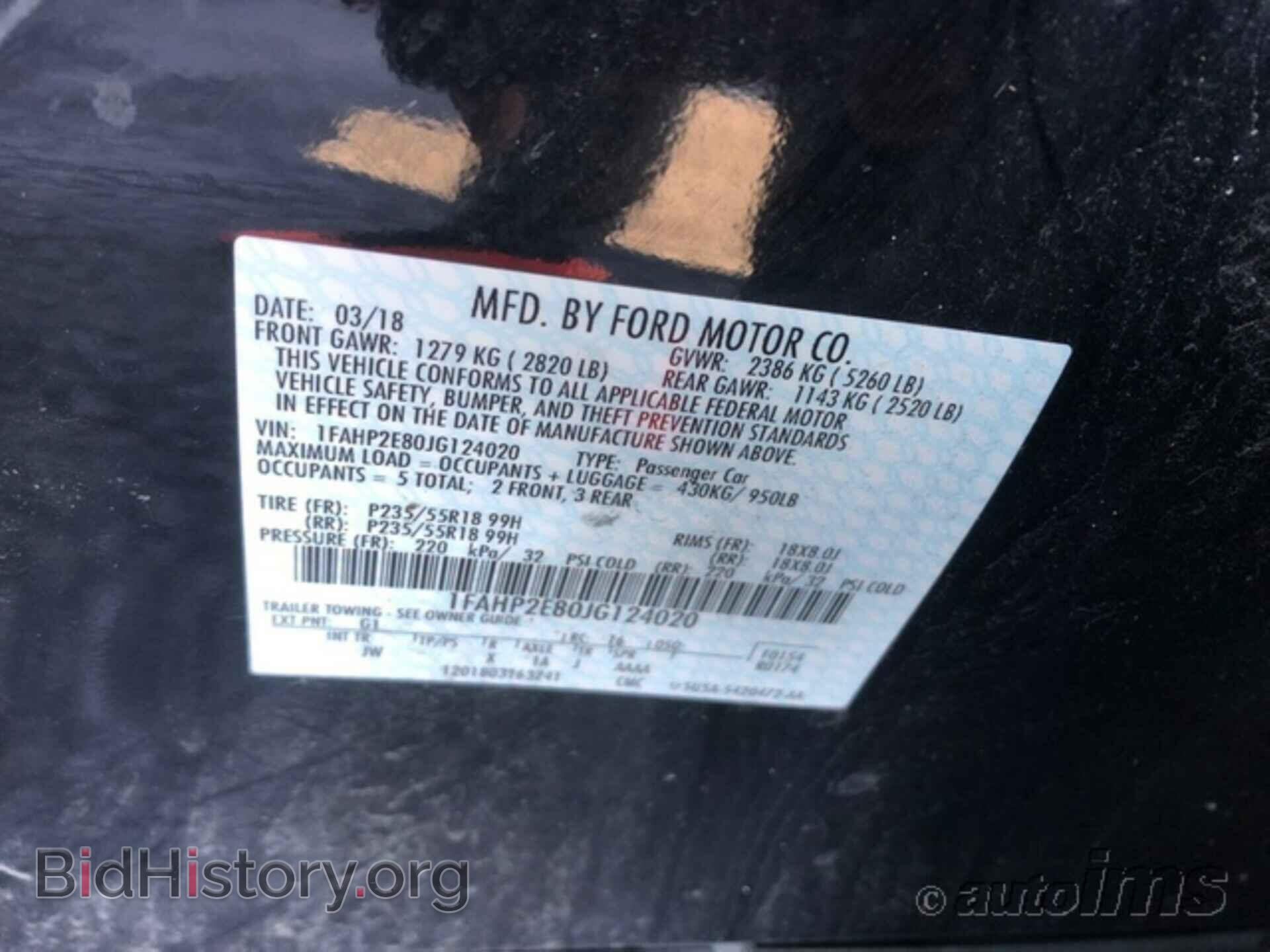 2018 FORD TAURUS - VIN: 1FAHP2E80JG124020 - Photo 13
