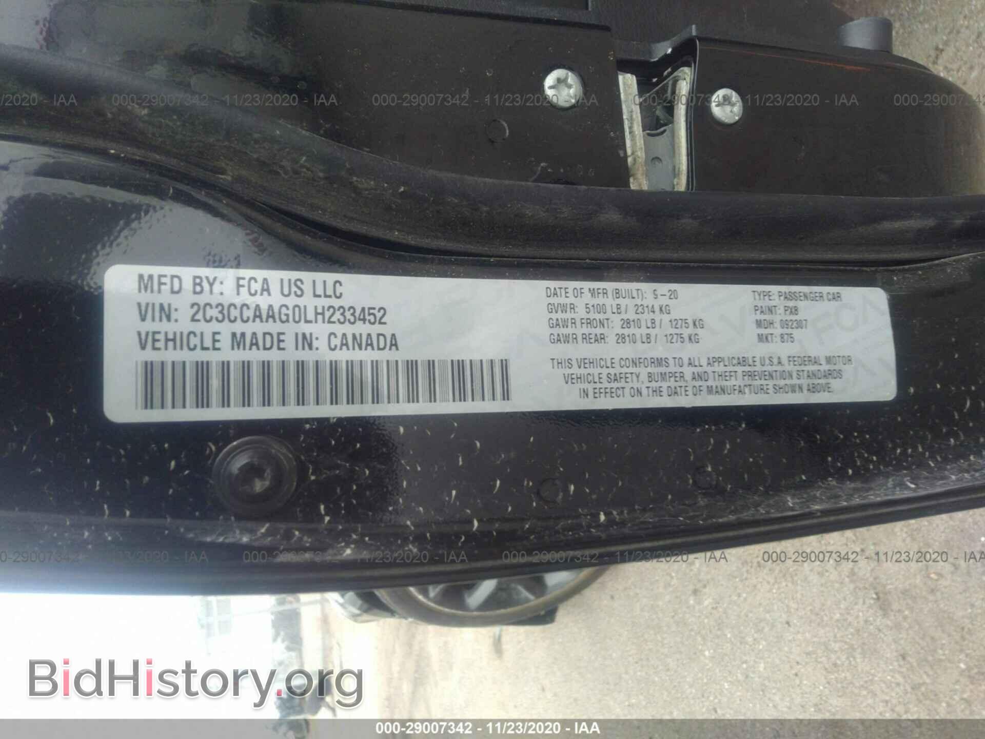 2020 CHRYSLER 300 - VIN: 2C3CCAAG0LH233452 - Фото 9