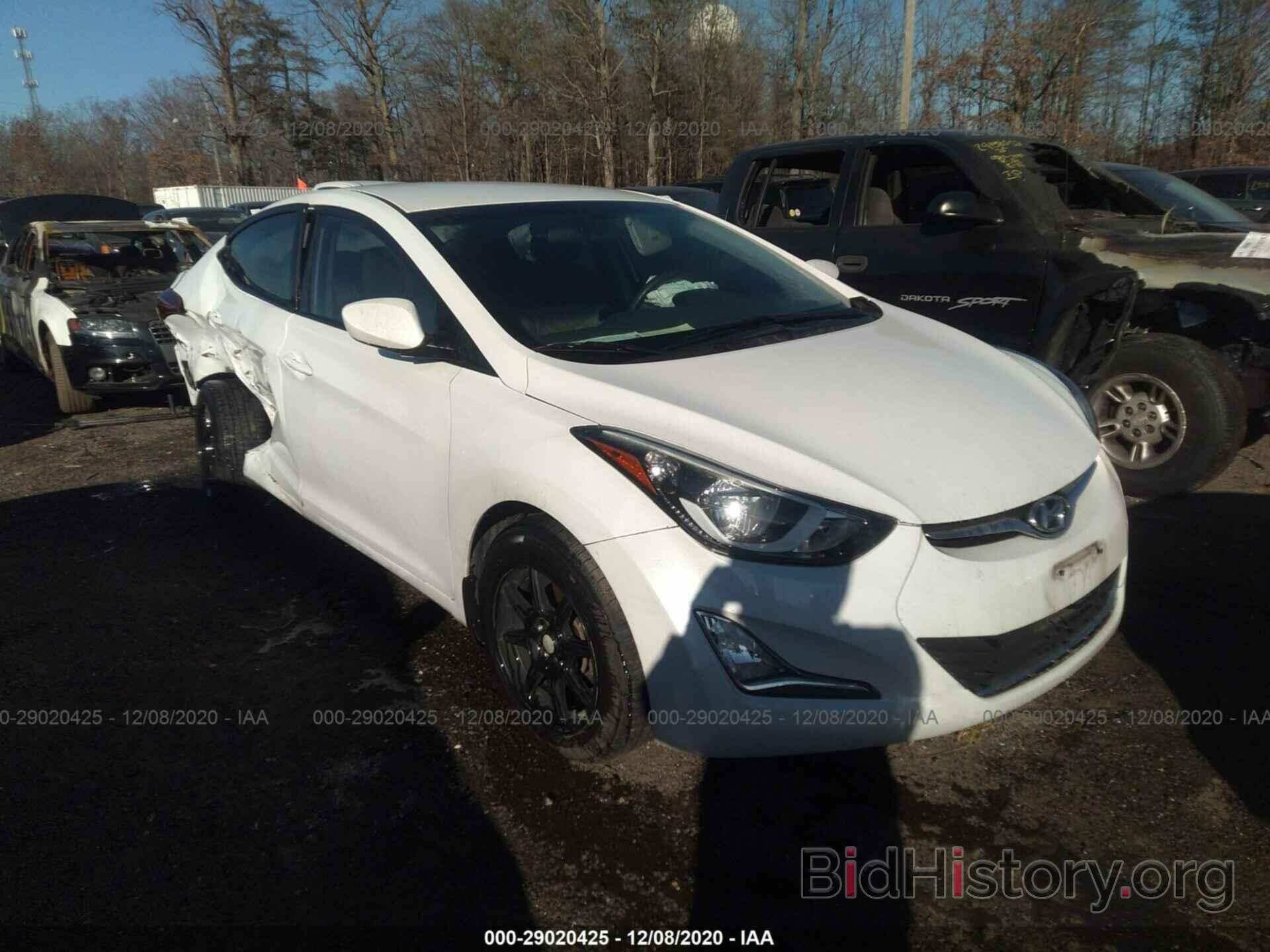 Photo 5NPDH4AE8GH722762 - HYUNDAI ELANTRA 2016