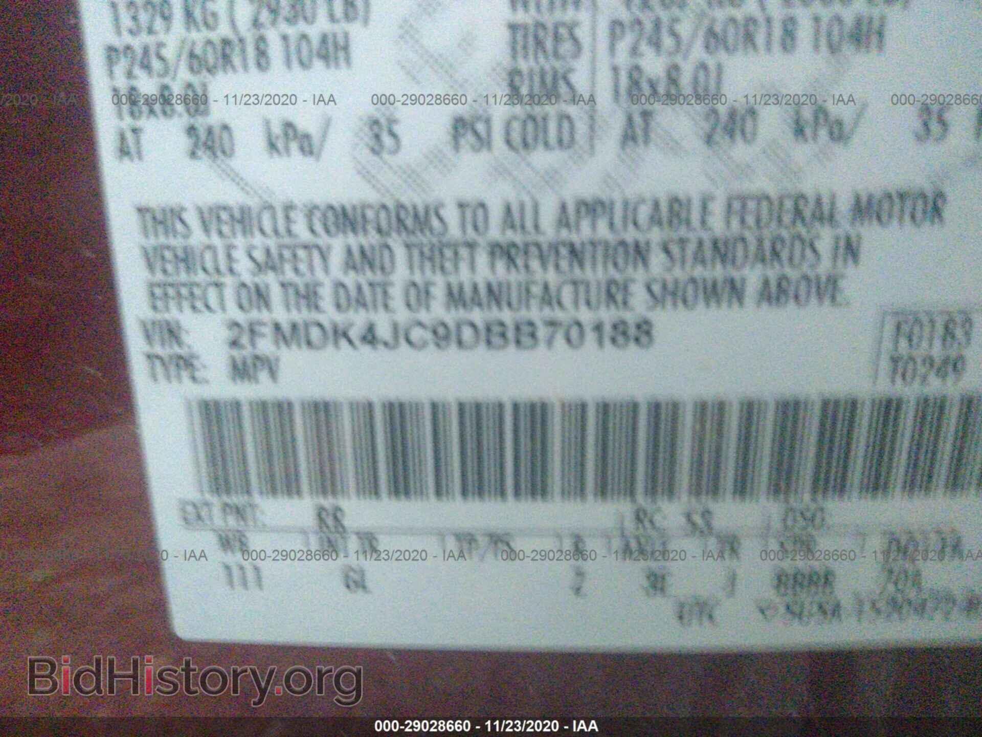 2013 FORD EDGE - VIN: 2FMDK4JC9DBB70188 - Photo 9