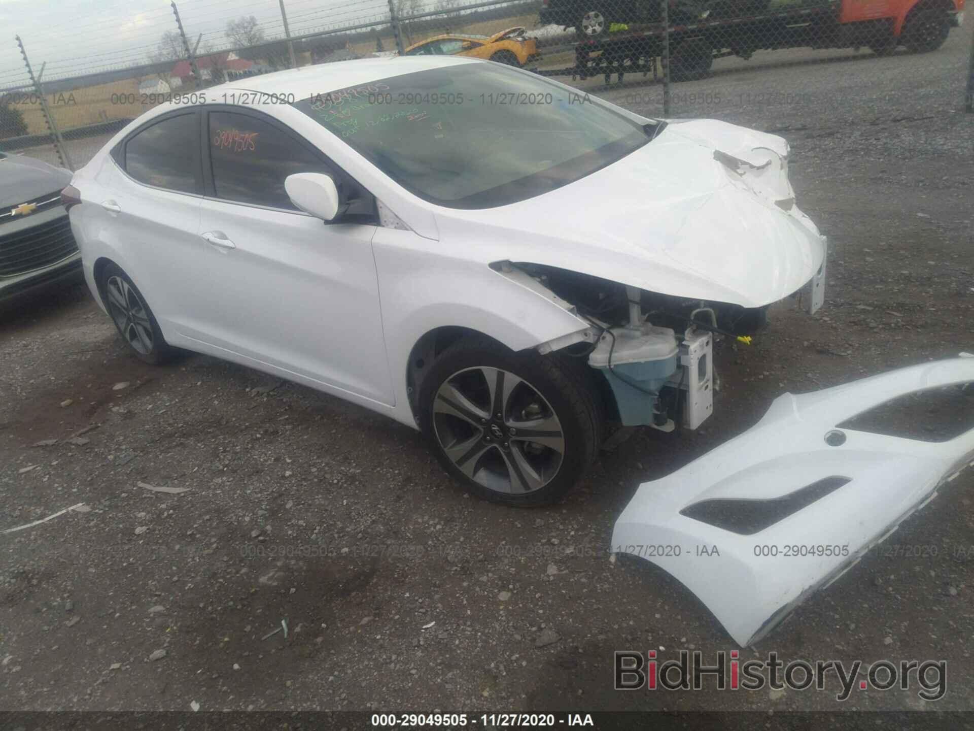 Photo KMHDH4AH6GU481537 - HYUNDAI ELANTRA 2016