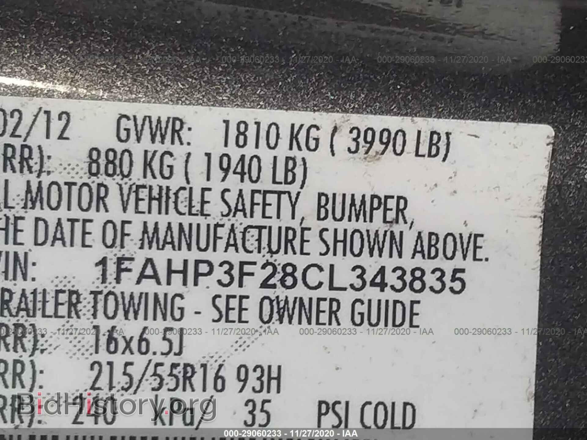 2012 FORD FOCUS - VIN: 1FAHP3F28CL343835 - Фото 9