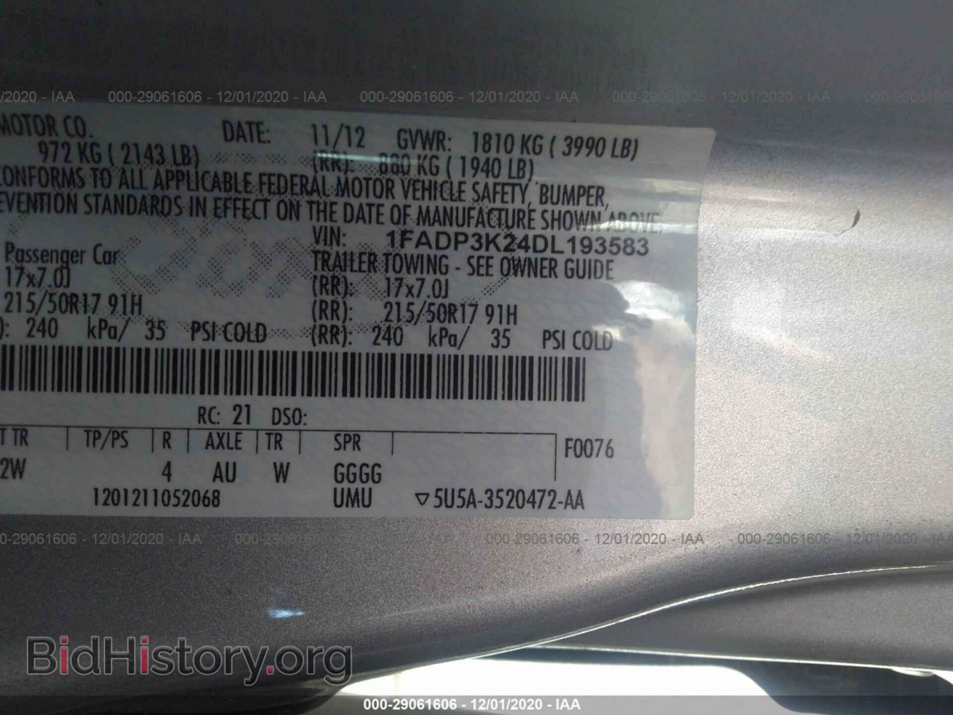 2013 FORD FOCUS - VIN: 1FADP3K24DL193583 - Фото 9