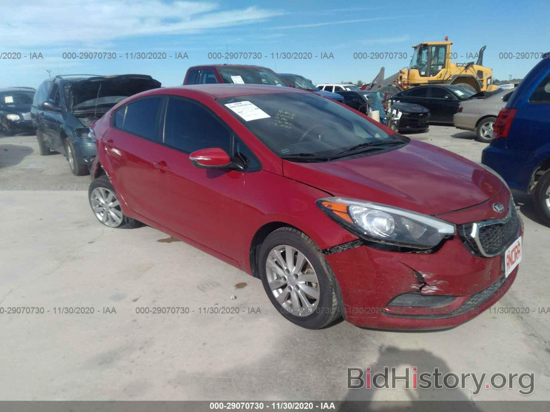 Photo KNAFX4A60E5091066 - KIA FORTE 2014