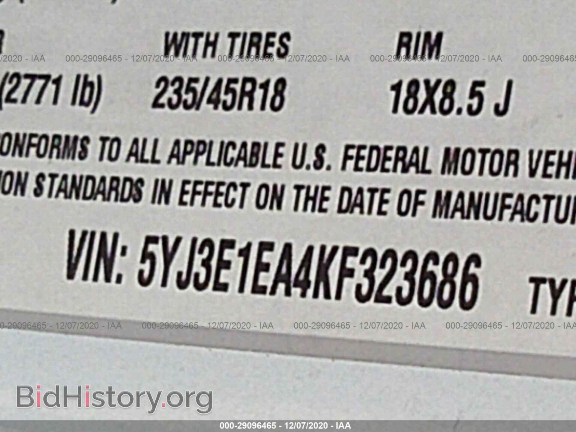2019 TESLA MODEL 3 - VIN: 5YJ3E1EA4KF323686 - Photo 9