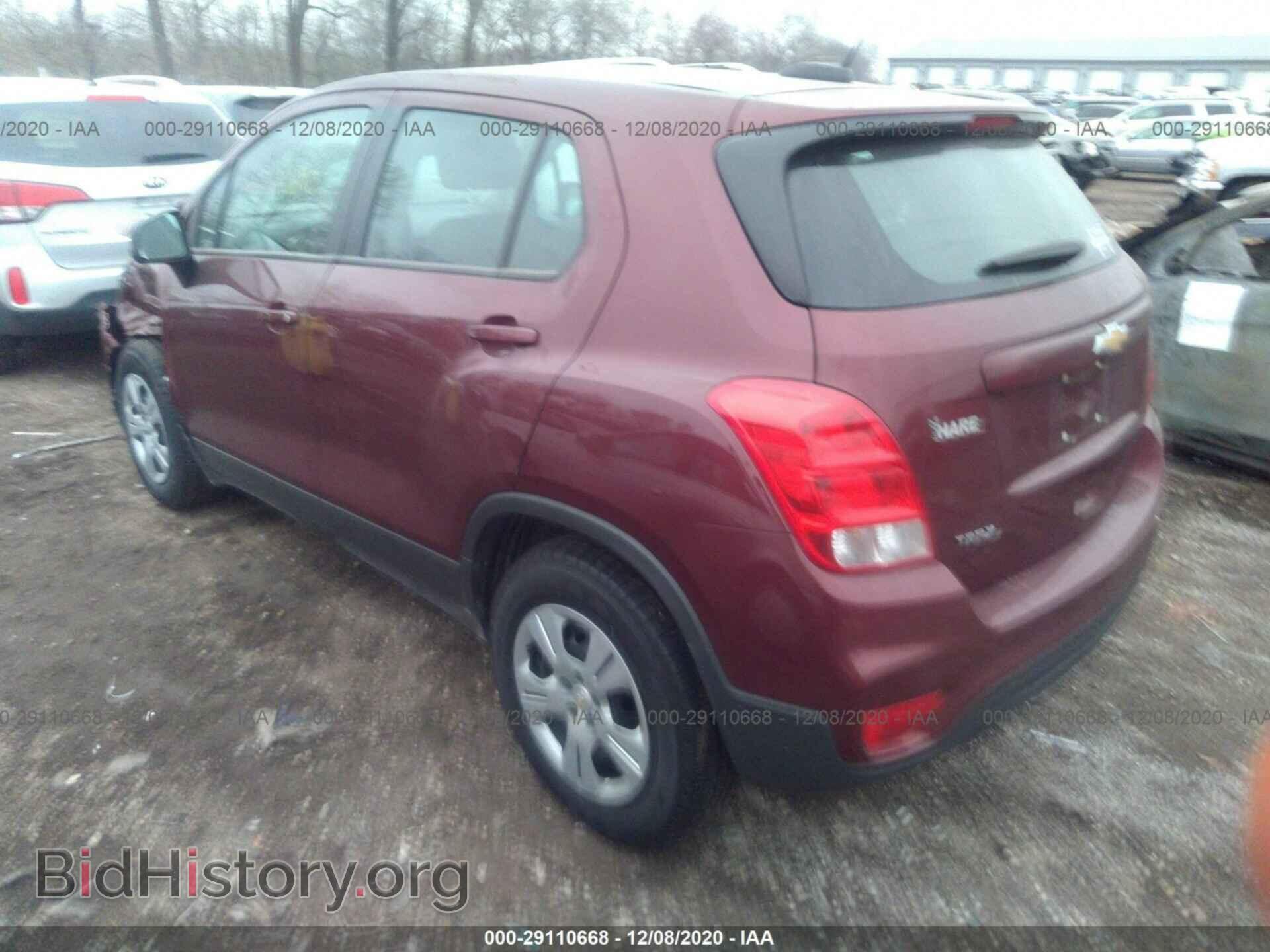 2017 CHEVROLET TRAX - VIN: 3GNCJKSBXHL248363 - Фото 3