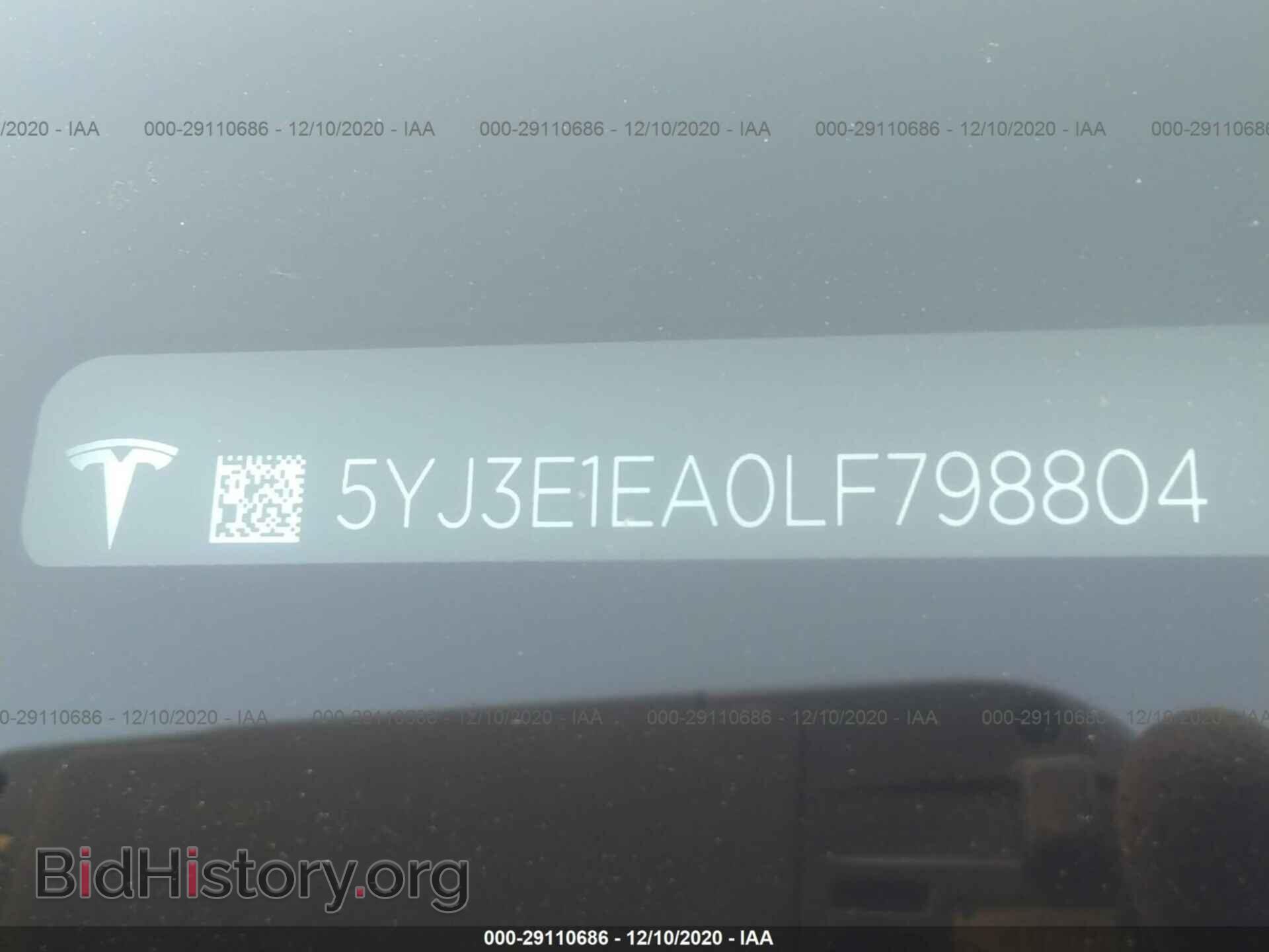 2020 TESLA MODEL 3 - VIN: 5YJ3E1EA0LF798804 - Photo 9