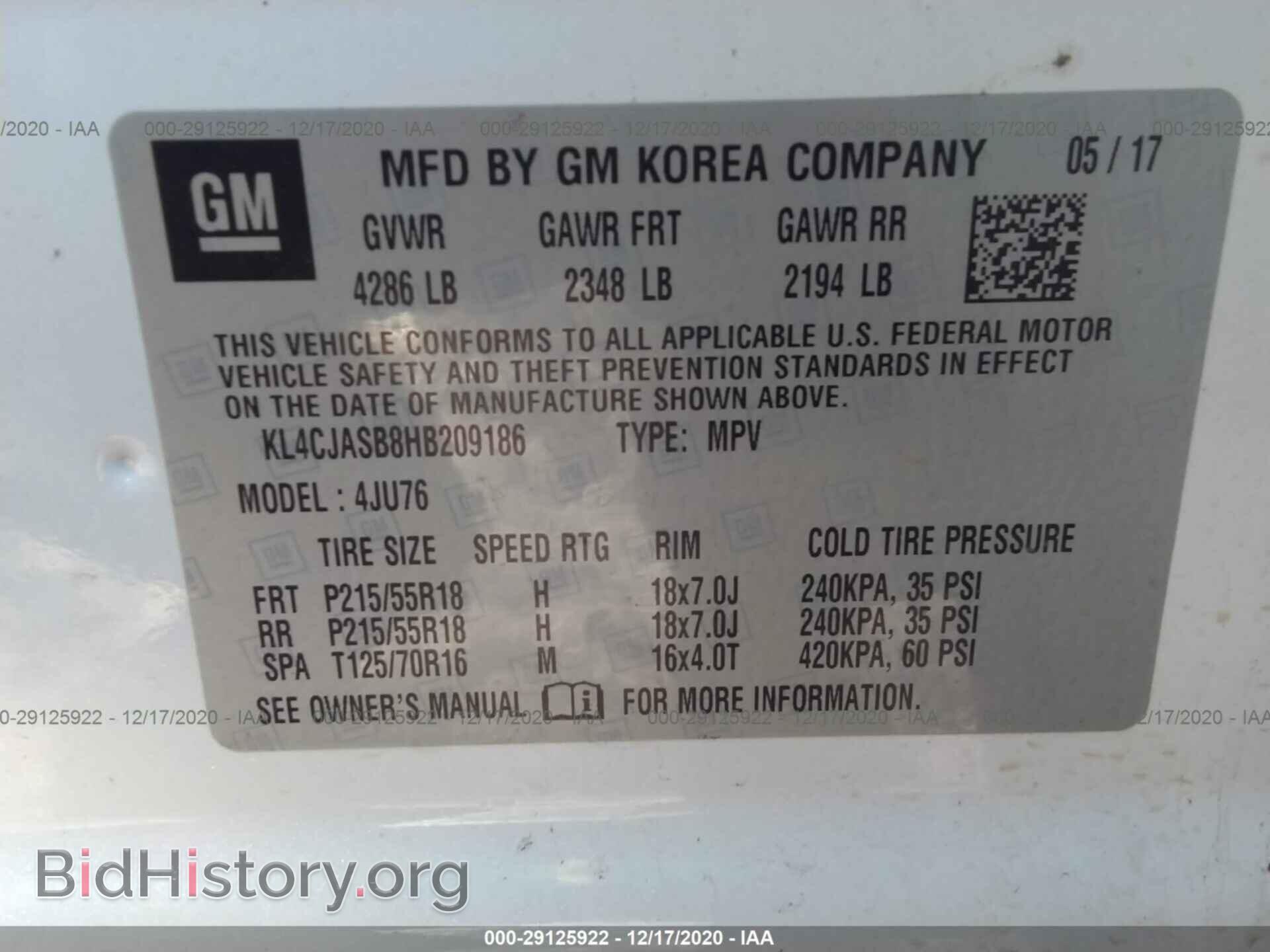 2017 BUICK ENCORE - VIN: KL4CJASB8HB209186 - Photo 9