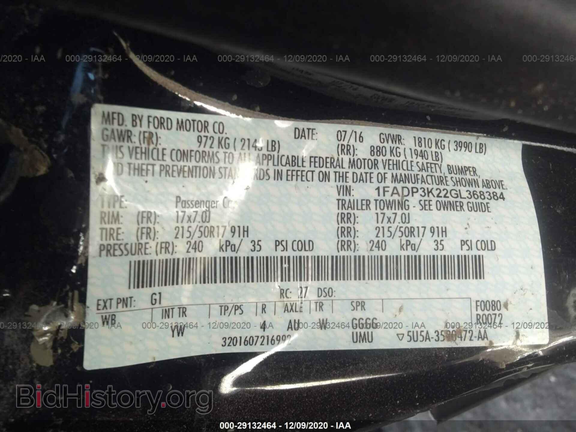 2016 FORD FOCUS - VIN: 1FADP3K22GL368384 - Photo 9