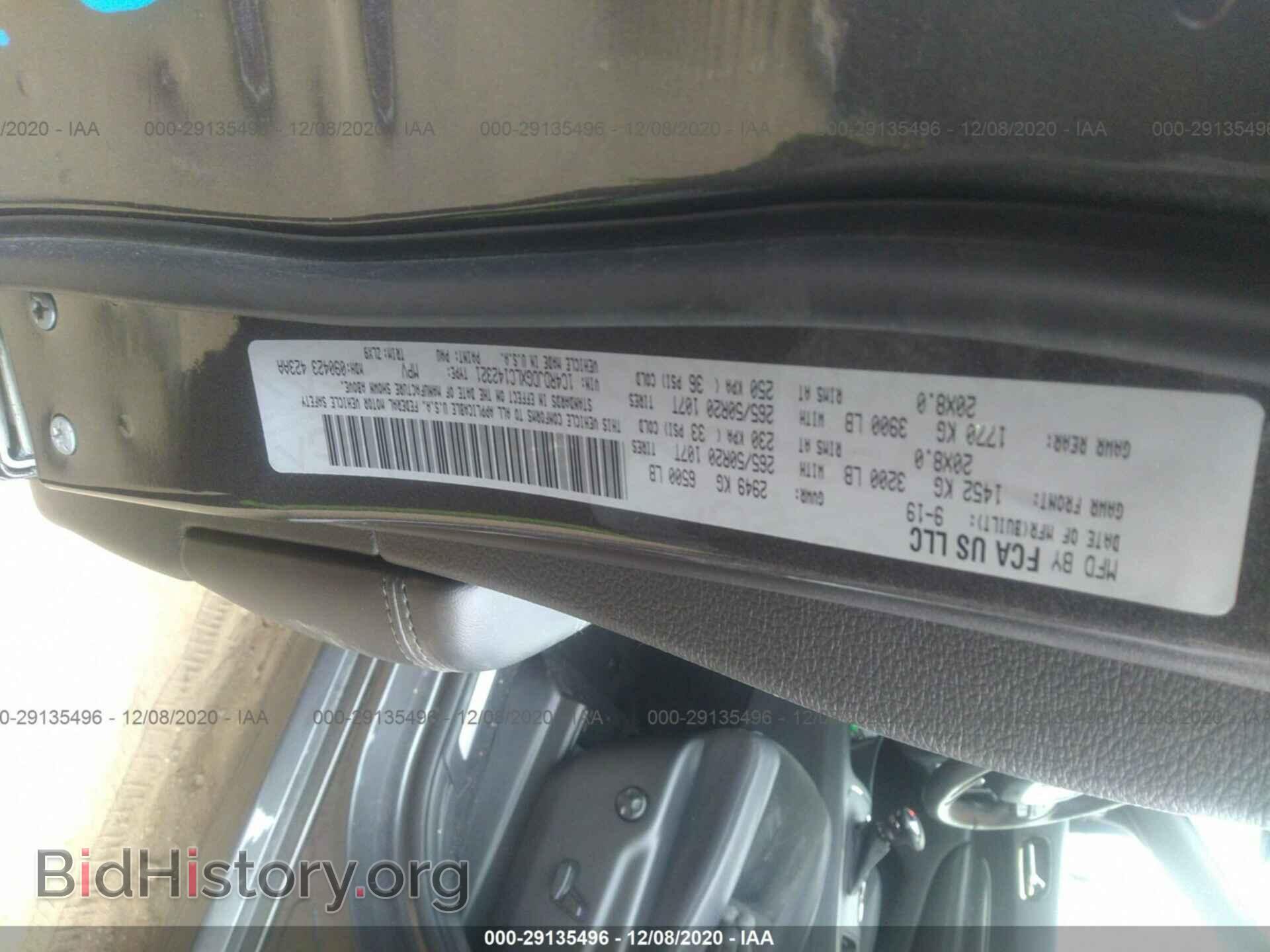 2020 DODGE DURANGO - VIN: 1C4RDJDGXLC142321 - Photo 9