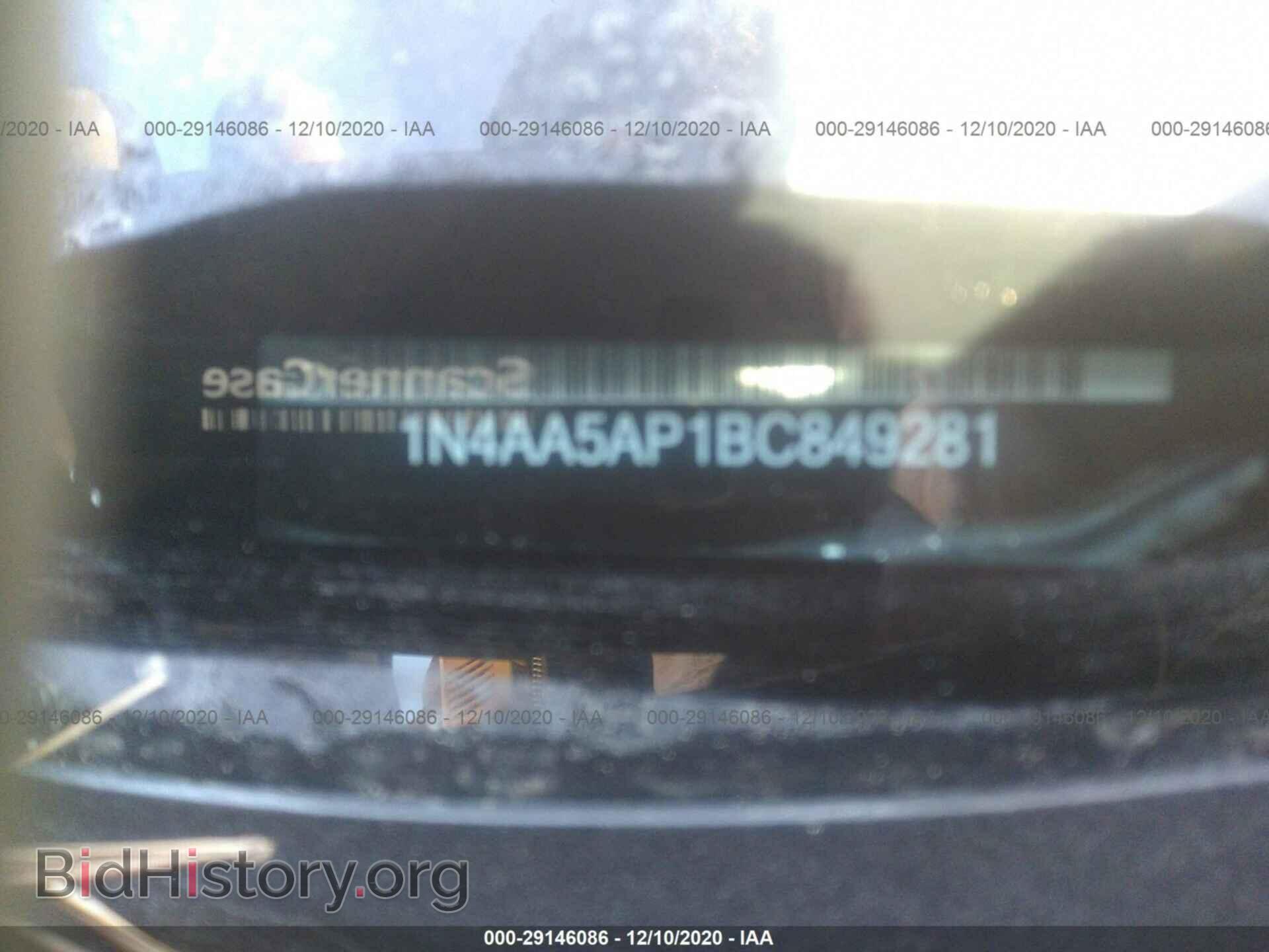 2011 NISSAN MAXIMA - VIN: 1N4AA5AP1BC849281 - Фото 9