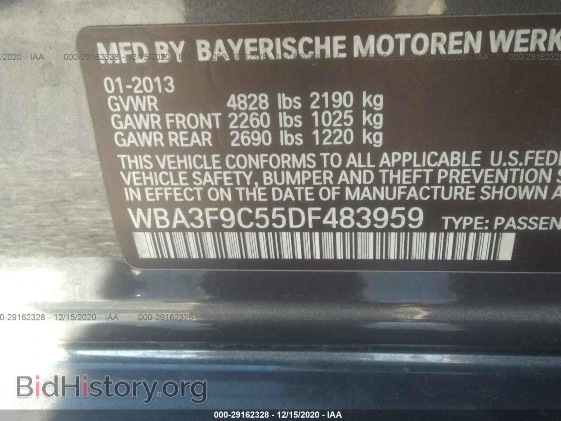 2013 BMW 3 SERIES - VIN: WBA3F9C55DF483959 - Фото 9