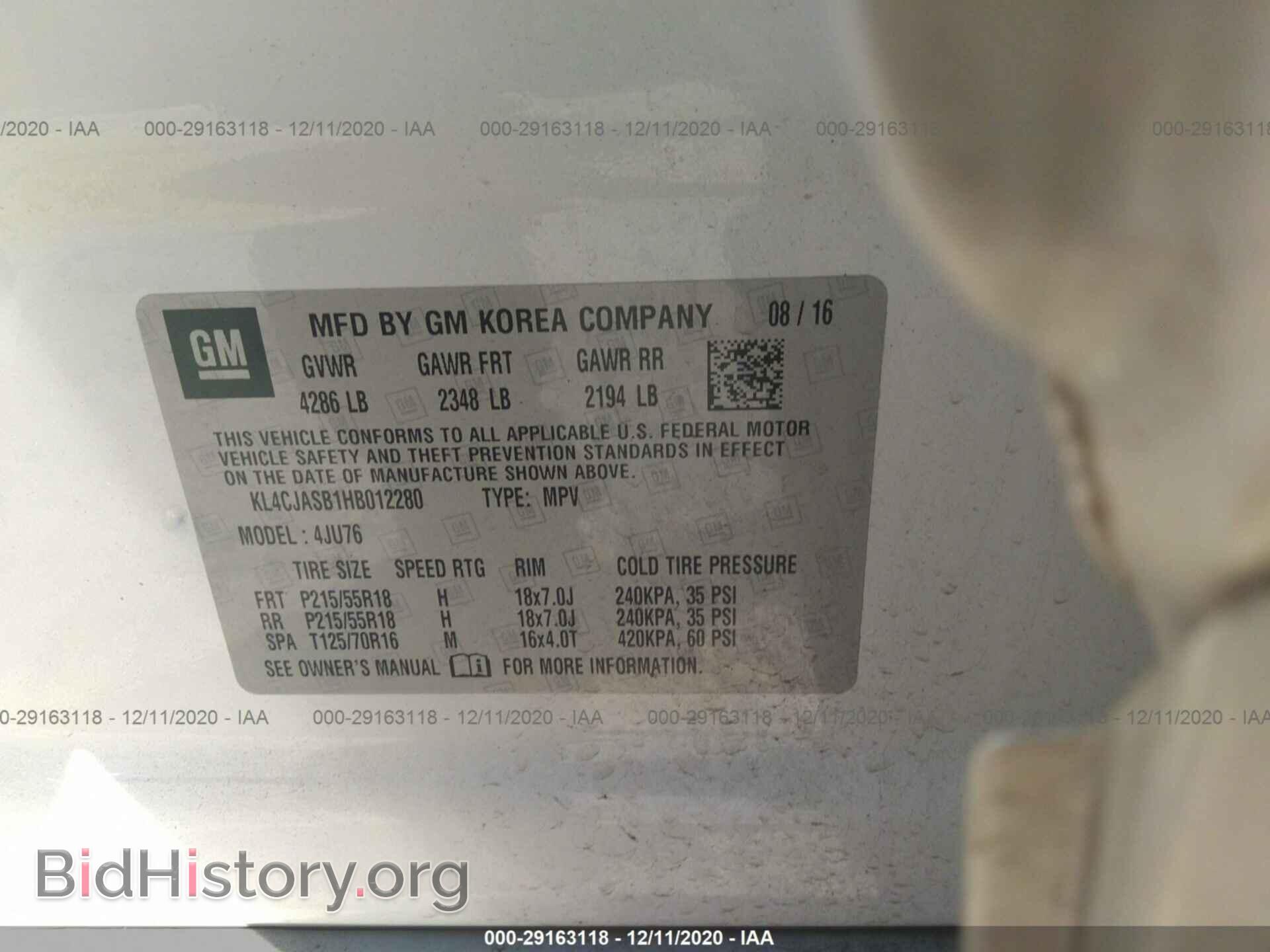 2017 BUICK ENCORE - VIN: KL4CJASB1HB012280 - Photo 9