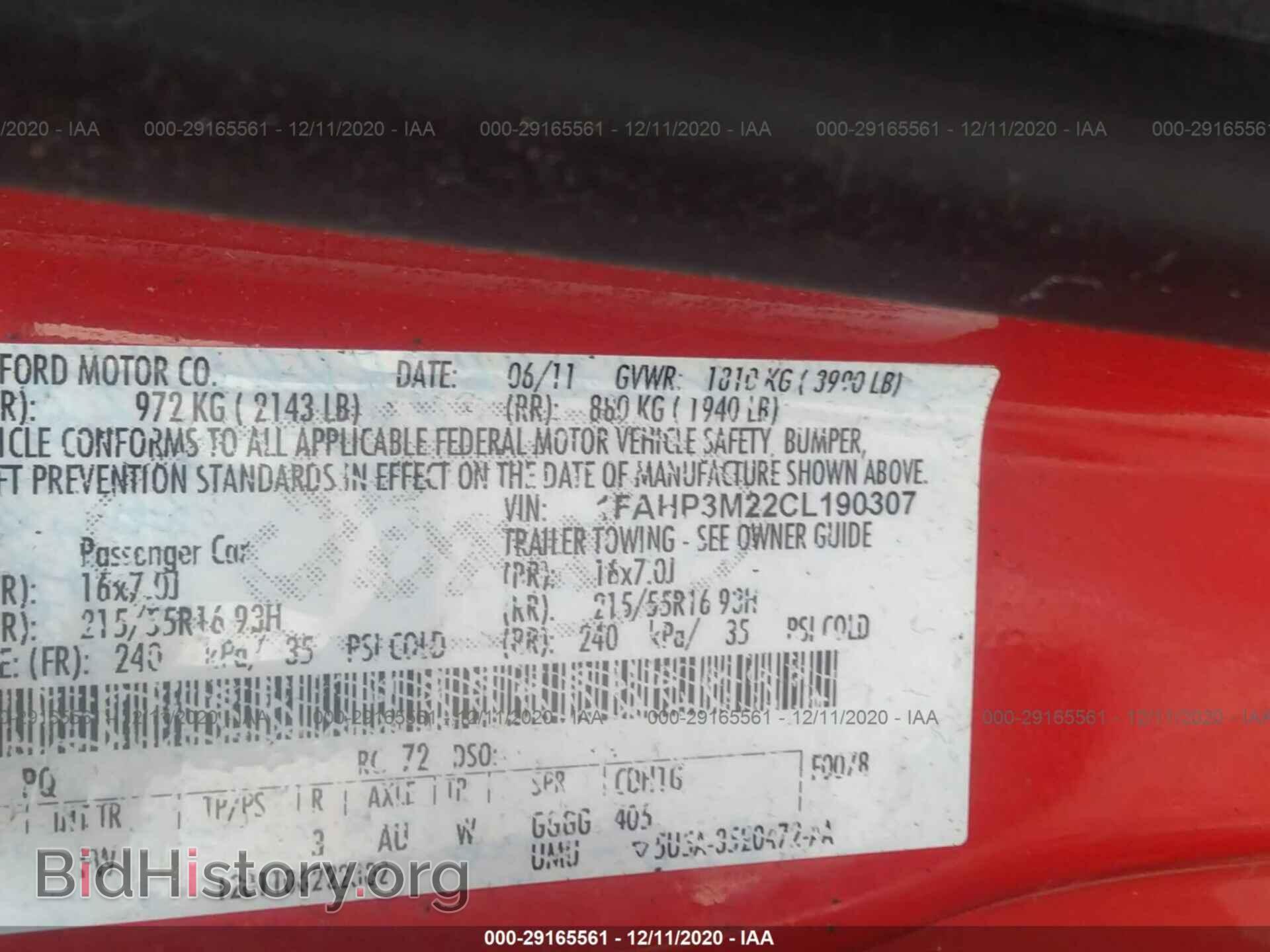 2012 FORD FOCUS - VIN: 1FAHP3M22CL190307 - Фото 9