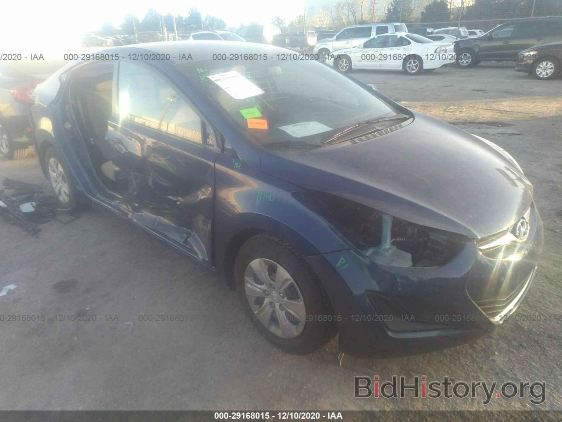 Фотография 5NPDH4AE2GH775070 - HYUNDAI ELANTRA 2016