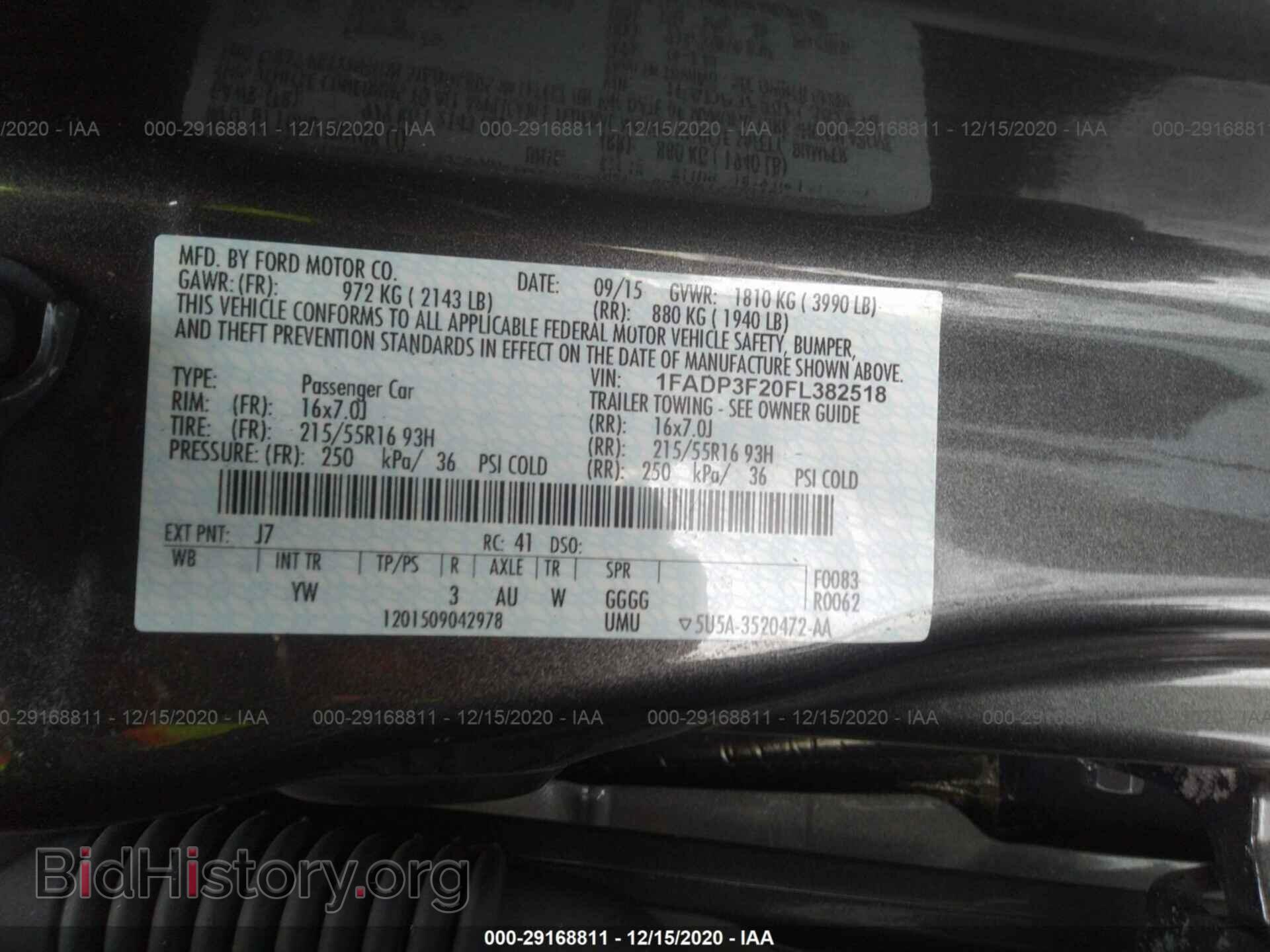 2015 FORD FOCUS - VIN: 1FADP3F20FL382518 - Фото 9