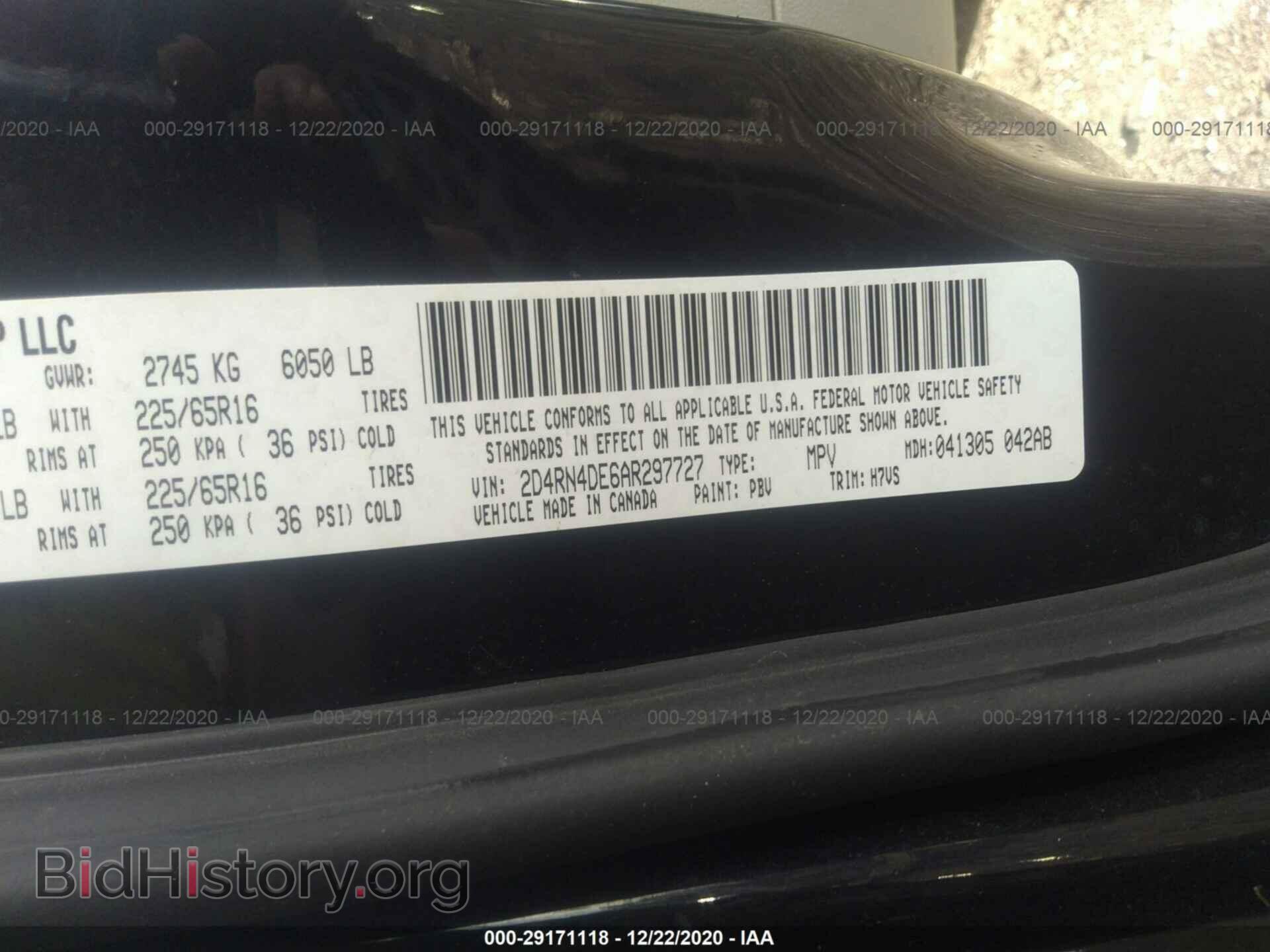 2010 DODGE GRAND CARAVAN - VIN: 2D4RN4DE6AR297727 - Фото 9