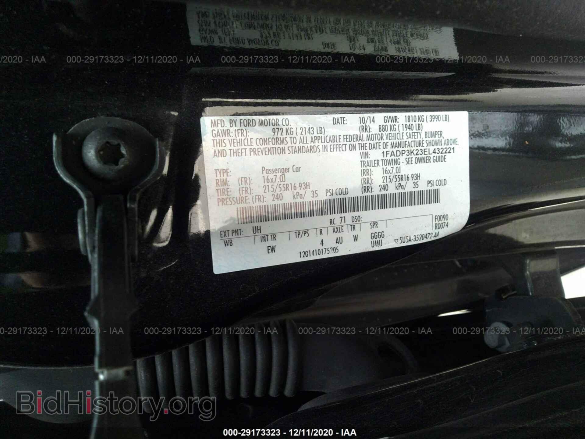 2014 FORD FOCUS - VIN: 1FADP3K23EL432221 - Photo 9