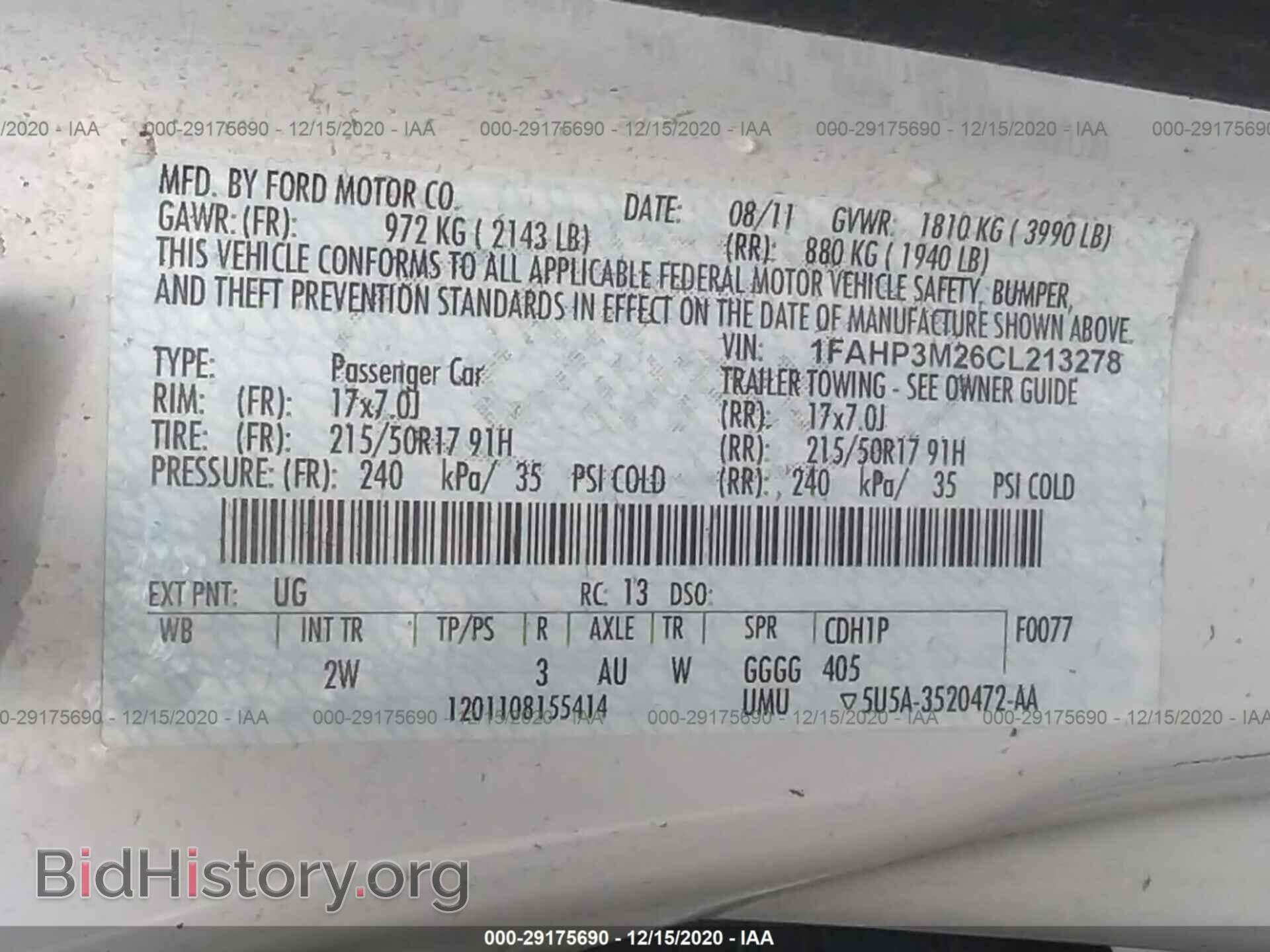 2012 FORD FOCUS - VIN: 1FAHP3M26CL213278 - Photo 9