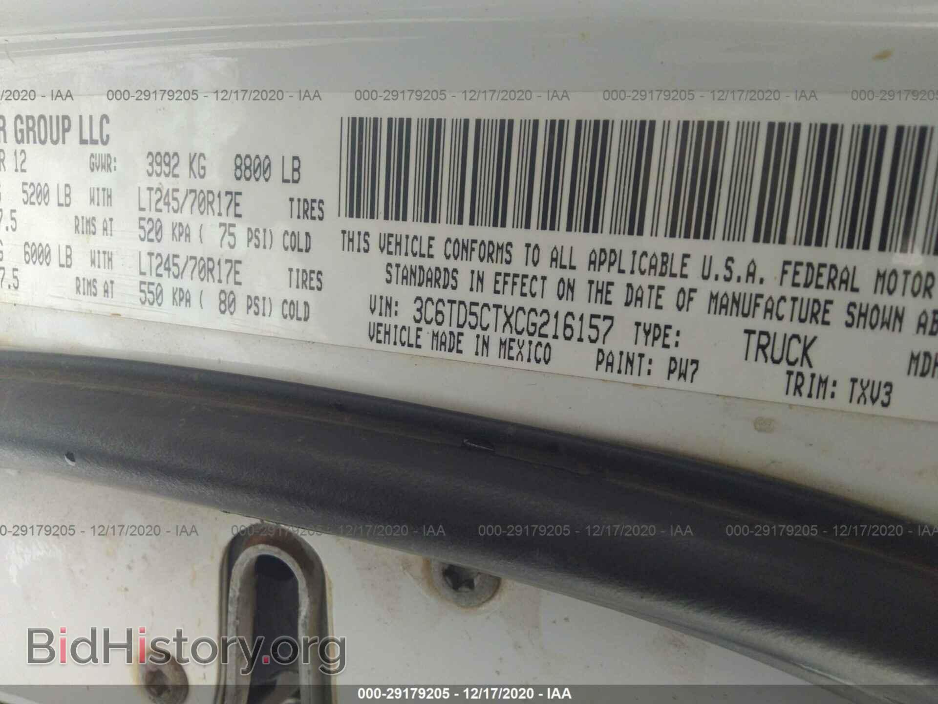 2012 RAM 2500 - VIN: 3C6TD5CTXCG216157 - Photo 9