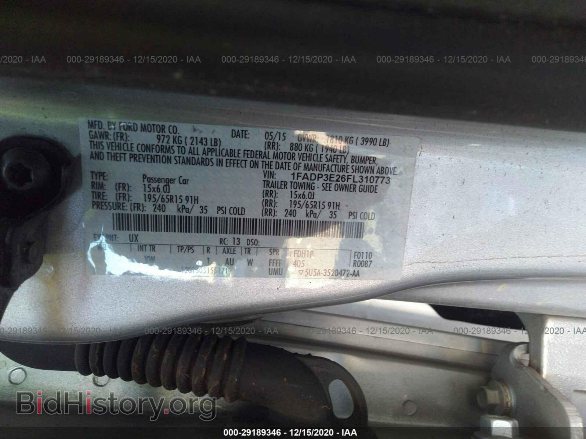 2015 FORD FOCUS - VIN: 1FADP3E26FL310773 - Фото 9