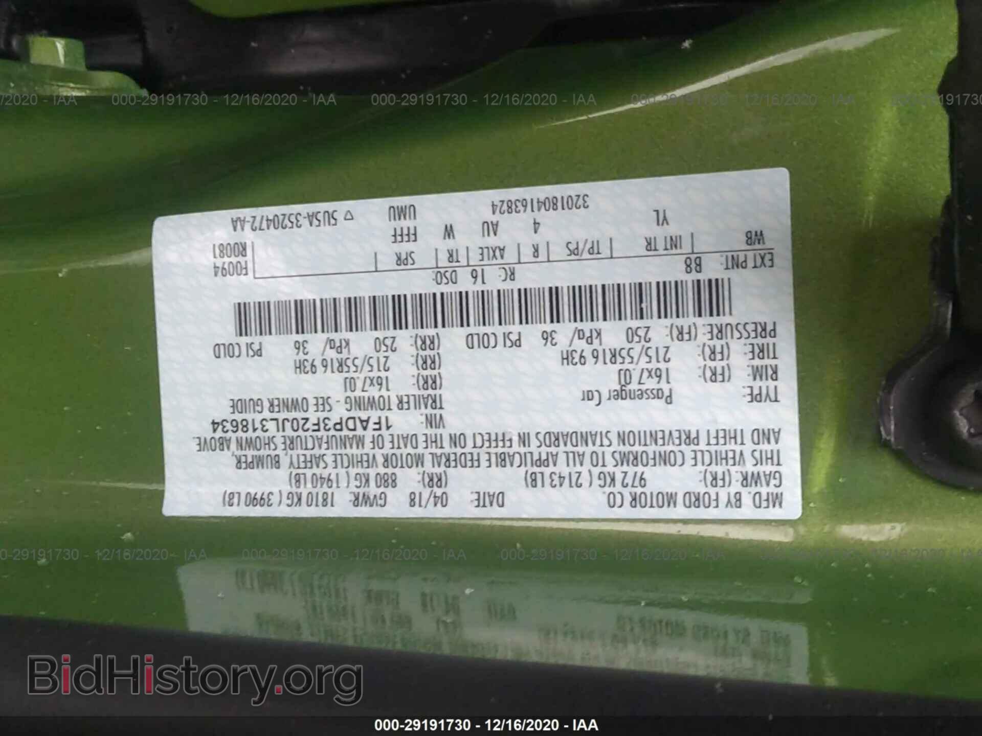 2018 FORD FOCUS - VIN: 1FADP3F20JL318634 - Фото 9