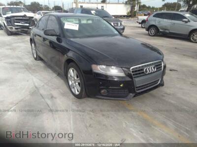 2011 Audi A4 2.0T Premium, черный — VIN WAUAFAFLXBN044133, IAAI