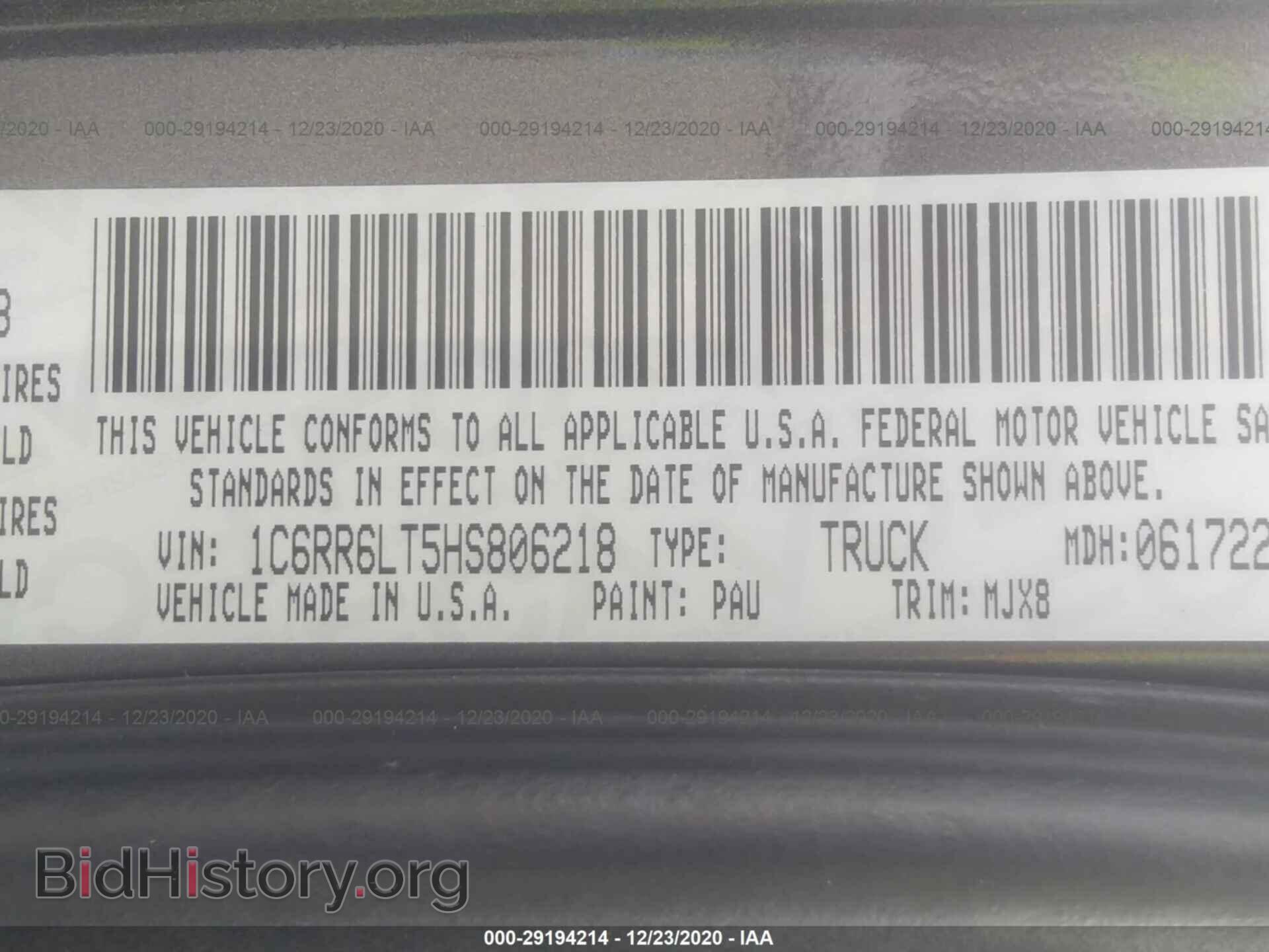 2017 RAM 1500 - VIN: 1C6RR6LT5HS806218 - Фото 9