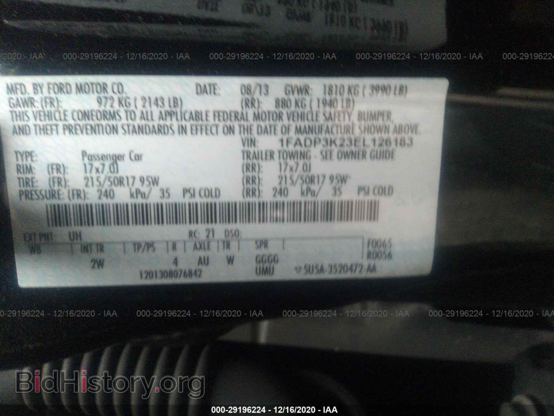 2014 FORD FOCUS - VIN: 1FADP3K23EL126183 - Photo 9