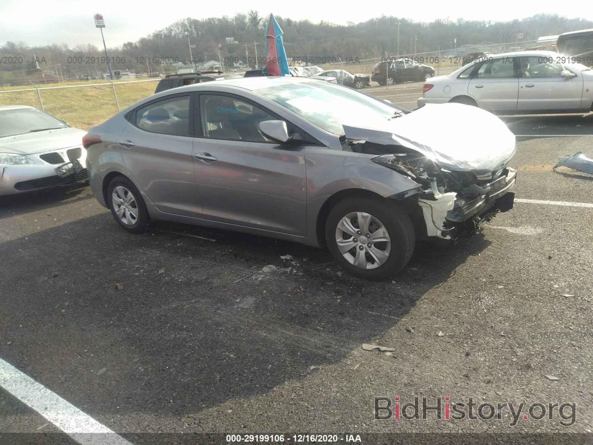 Photo 5NPDH4AE2GH665412 - HYUNDAI ELANTRA 2016