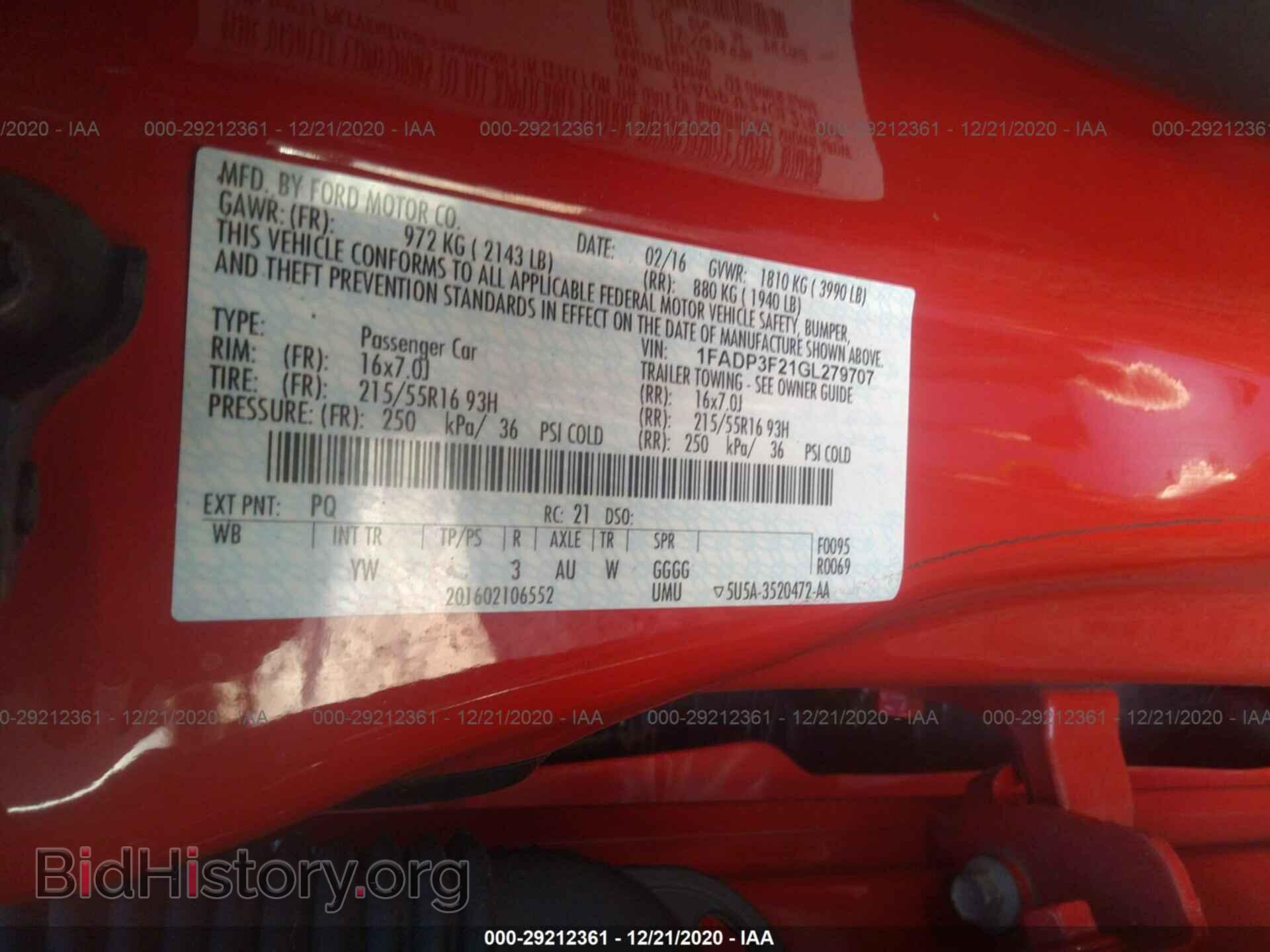 2016 FORD FOCUS - VIN: 1FADP3F21GL279707 - Фото 9