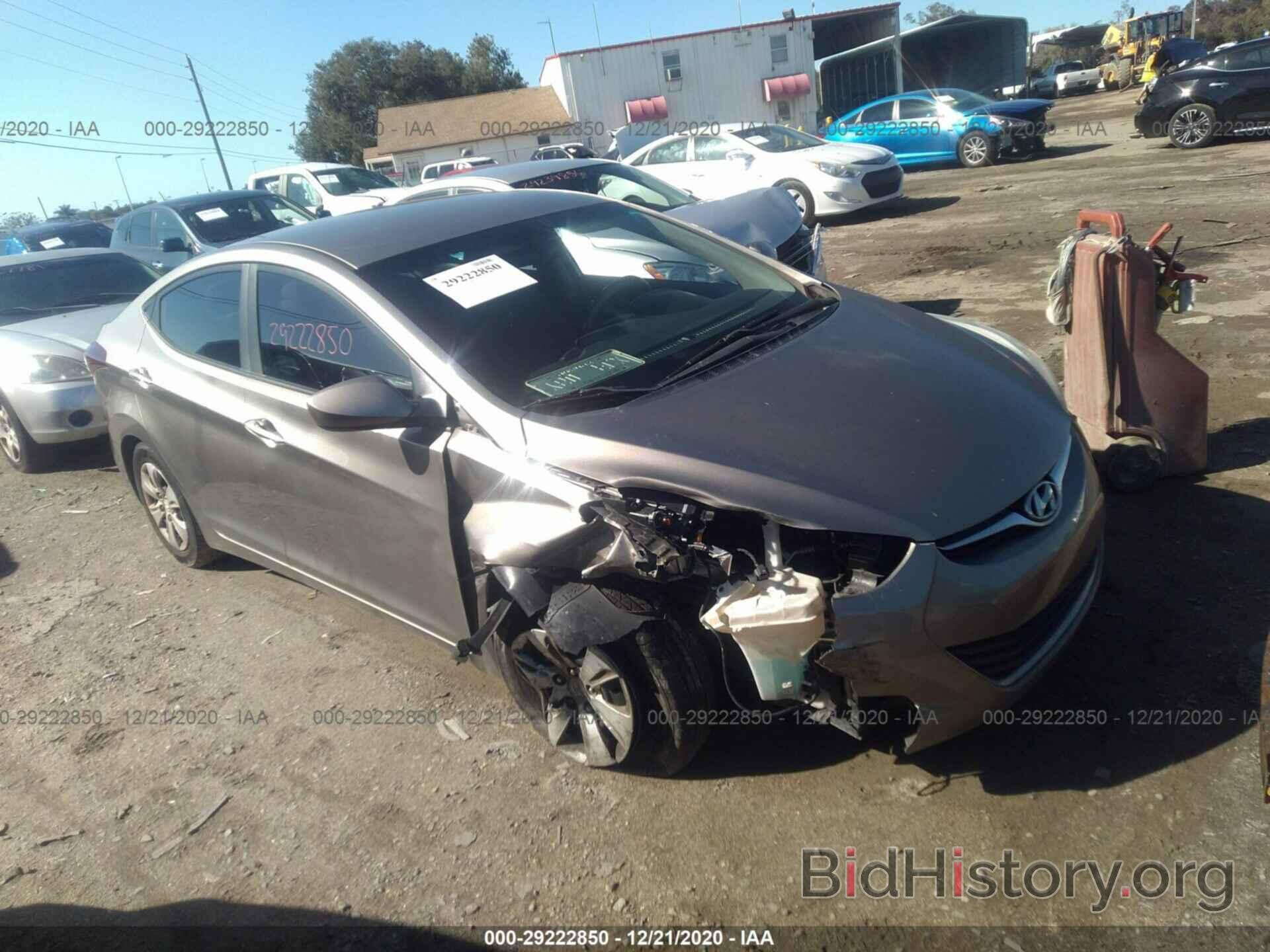 Photo 5NPDH4AE4GH691364 - HYUNDAI ELANTRA 2016