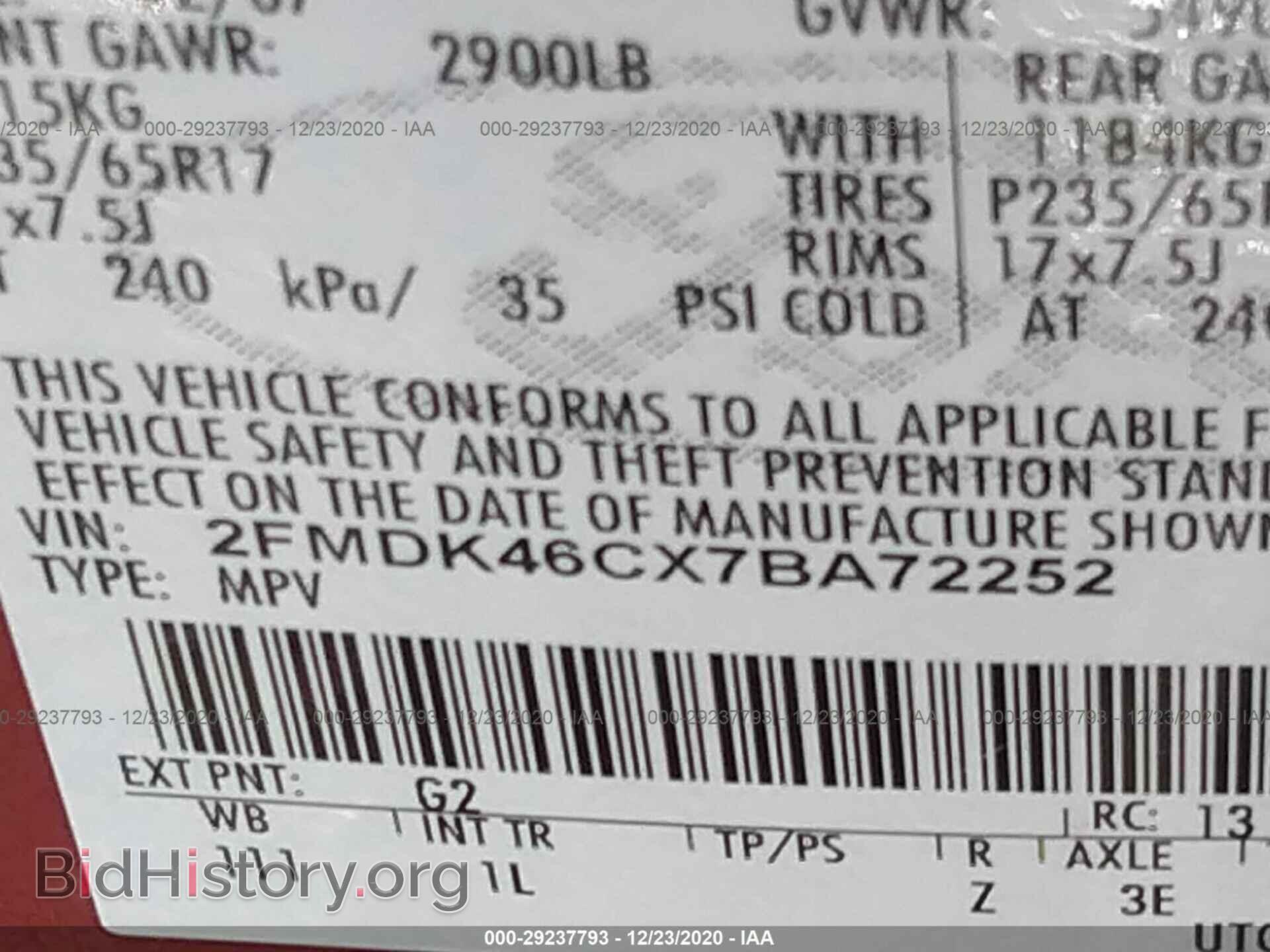 2007 FORD EDGE - VIN: 2FMDK46CX7BA72252 - Photo 9