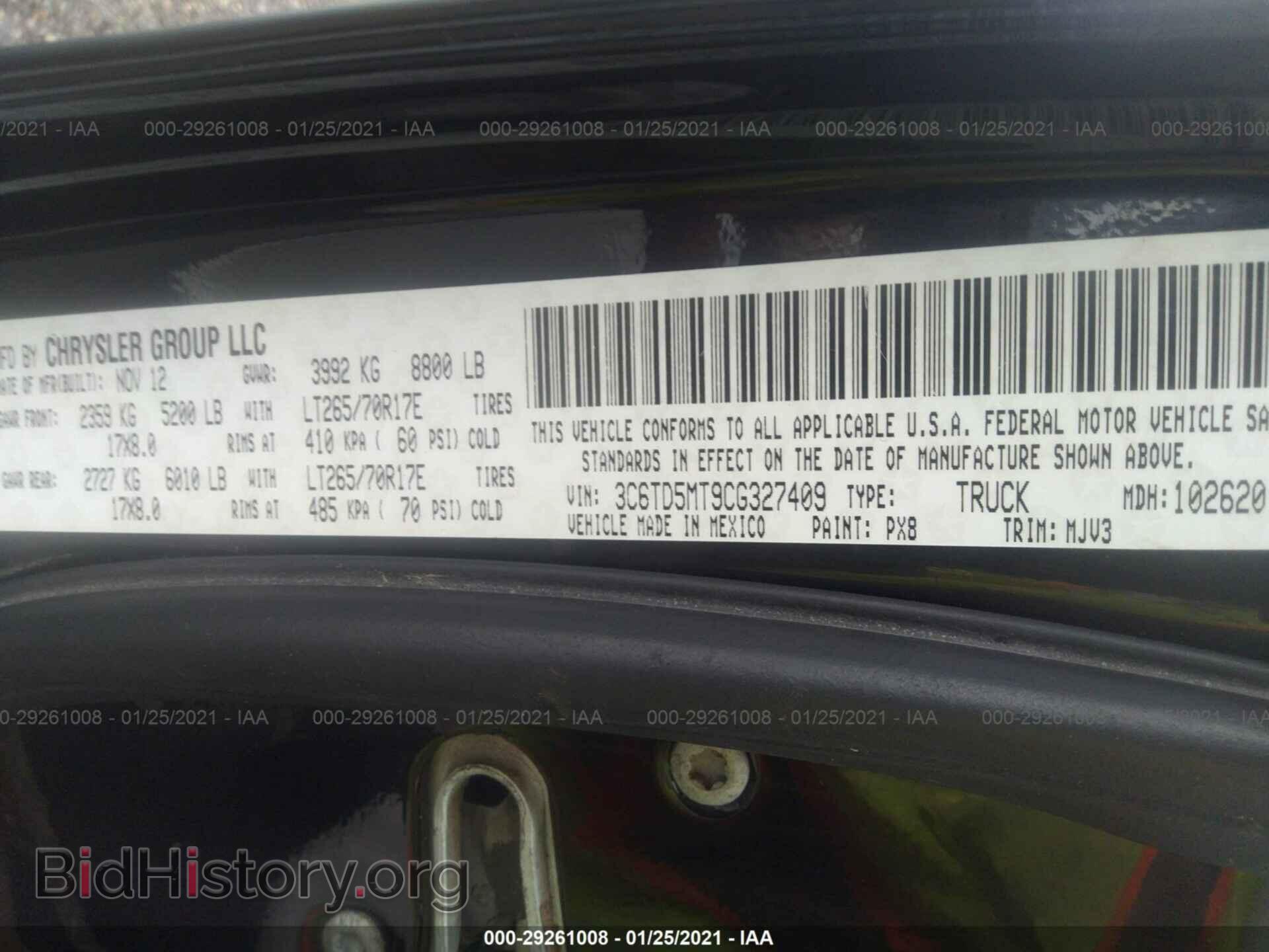2012 RAM 2500 - VIN: 3C6TD5MT9CG327409 - Photo 9