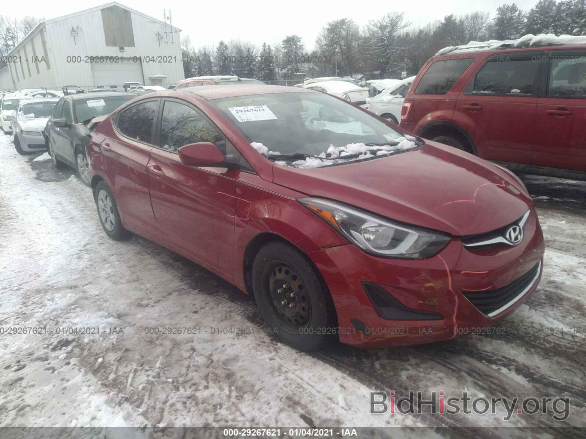 Photo KMHDH4AE9GU543132 - HYUNDAI ELANTRA 2016