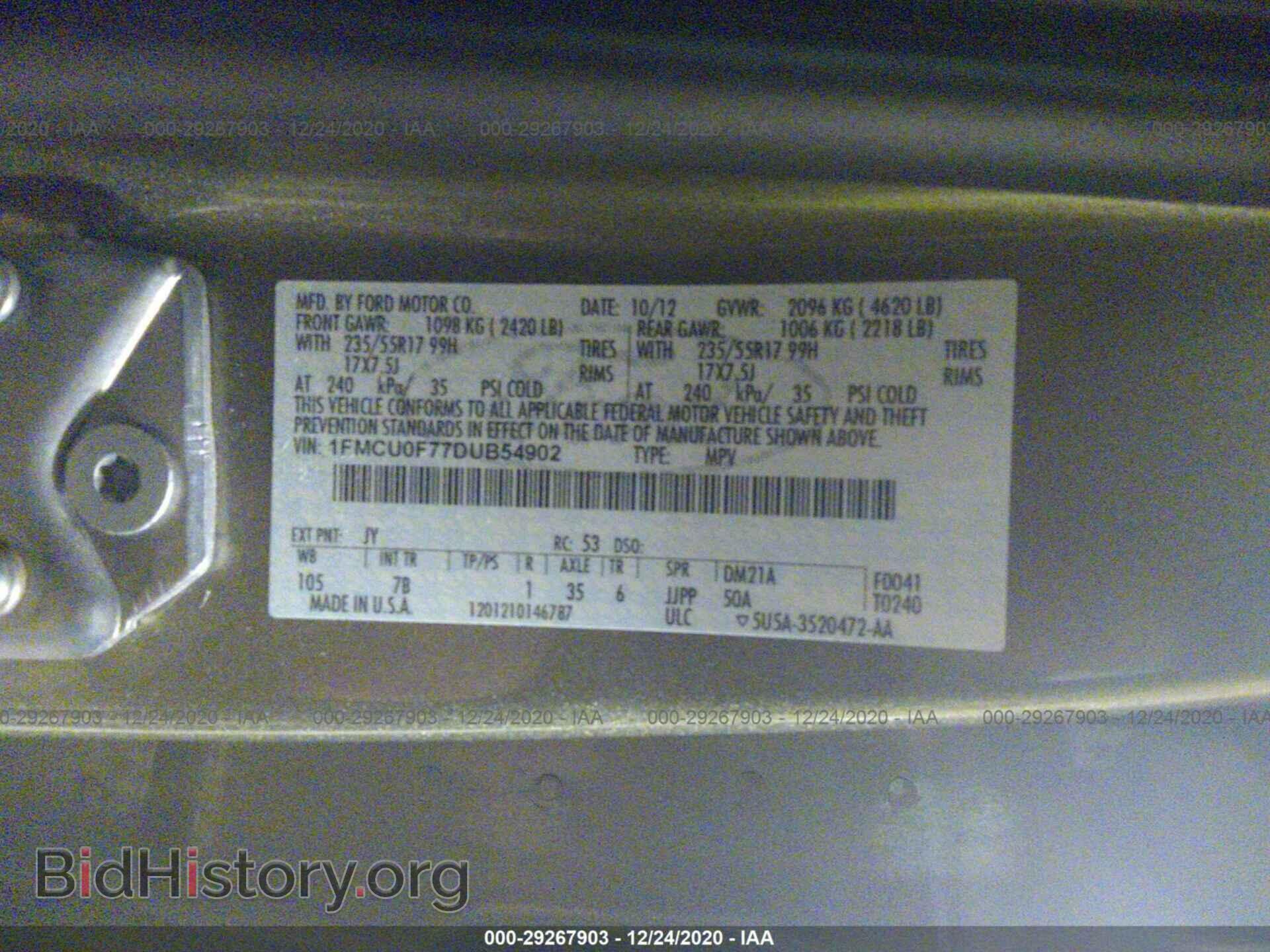 2013 FORD ESCAPE - VIN: 1FMCU0F77DUB54902 - Photo 9