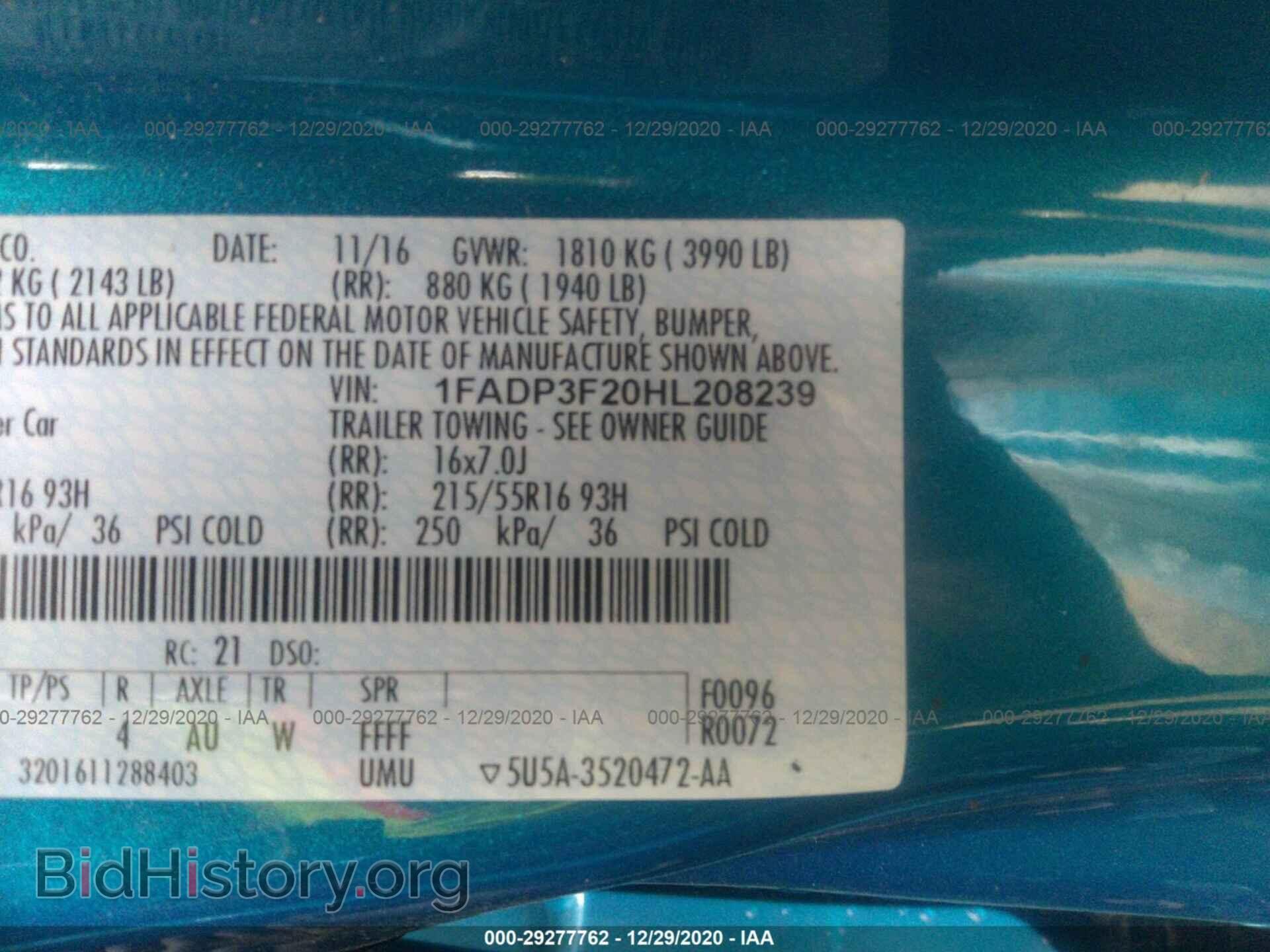 2017 FORD FOCUS - VIN: 1FADP3F20HL208239 - Photo 9