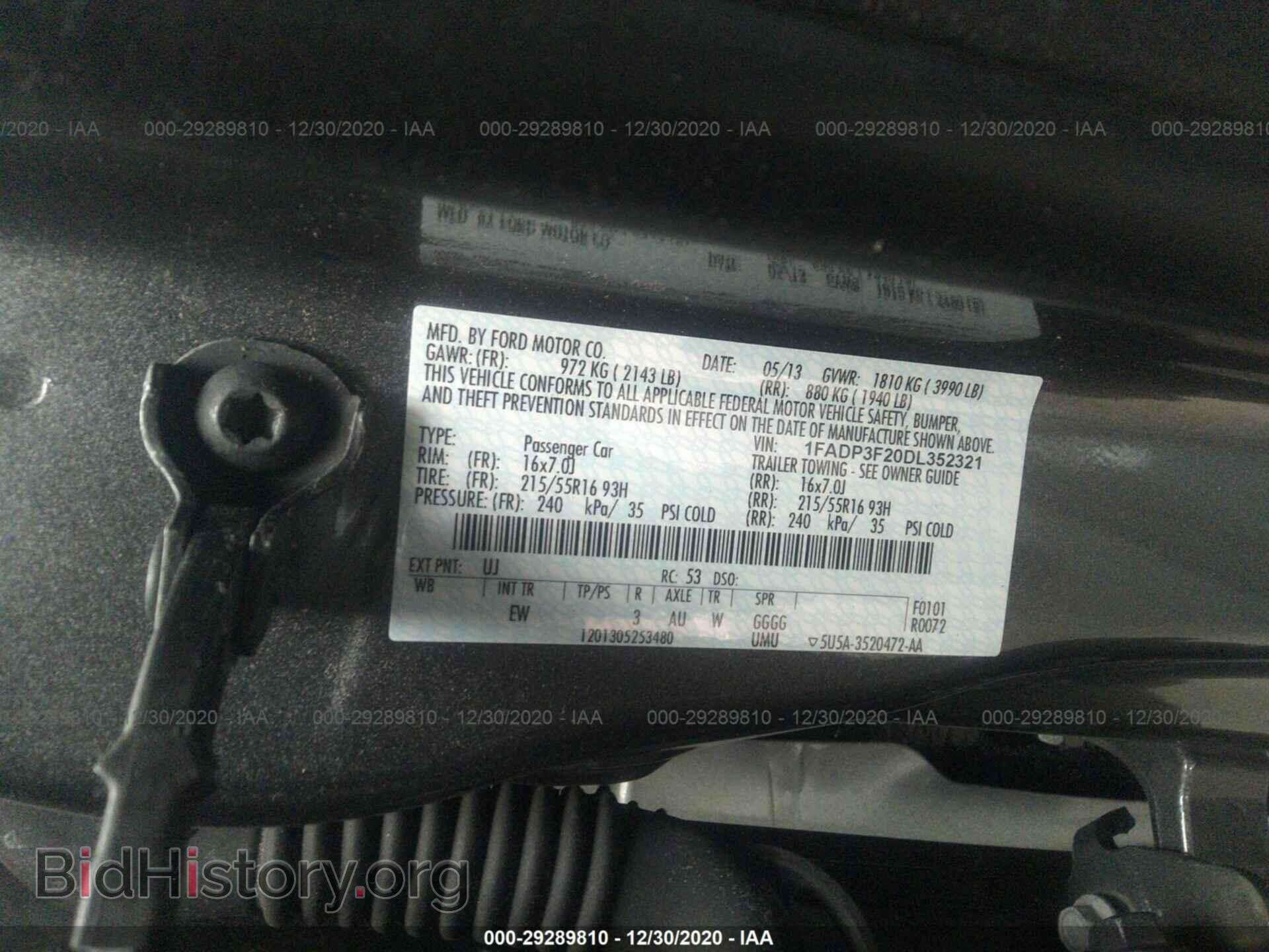 2013 FORD FOCUS - VIN: 1FADP3F20DL352321 - Photo 9