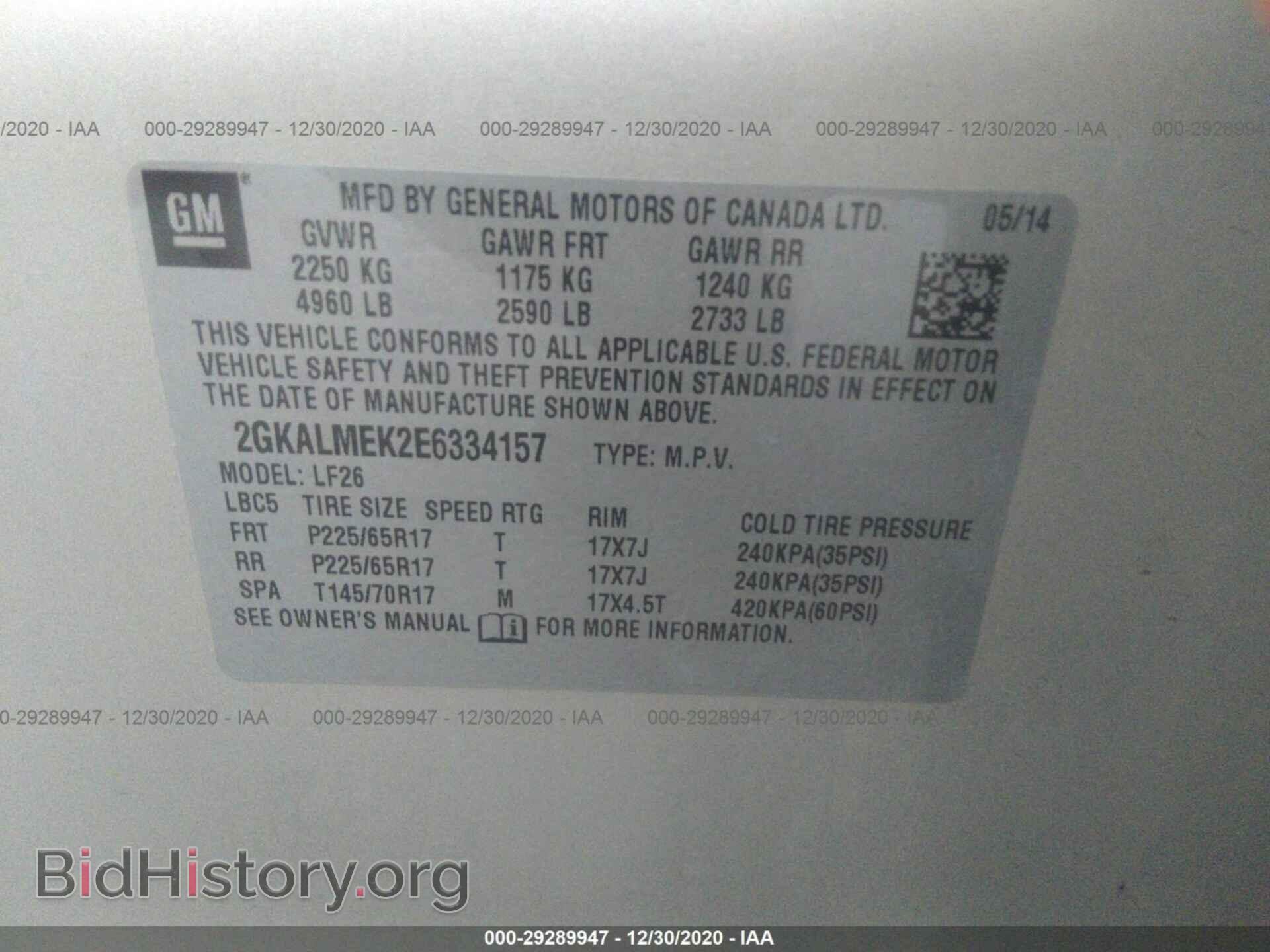 2014 GMC TERRAIN - VIN: 2GKALMEK2E6334157 - Photo 9