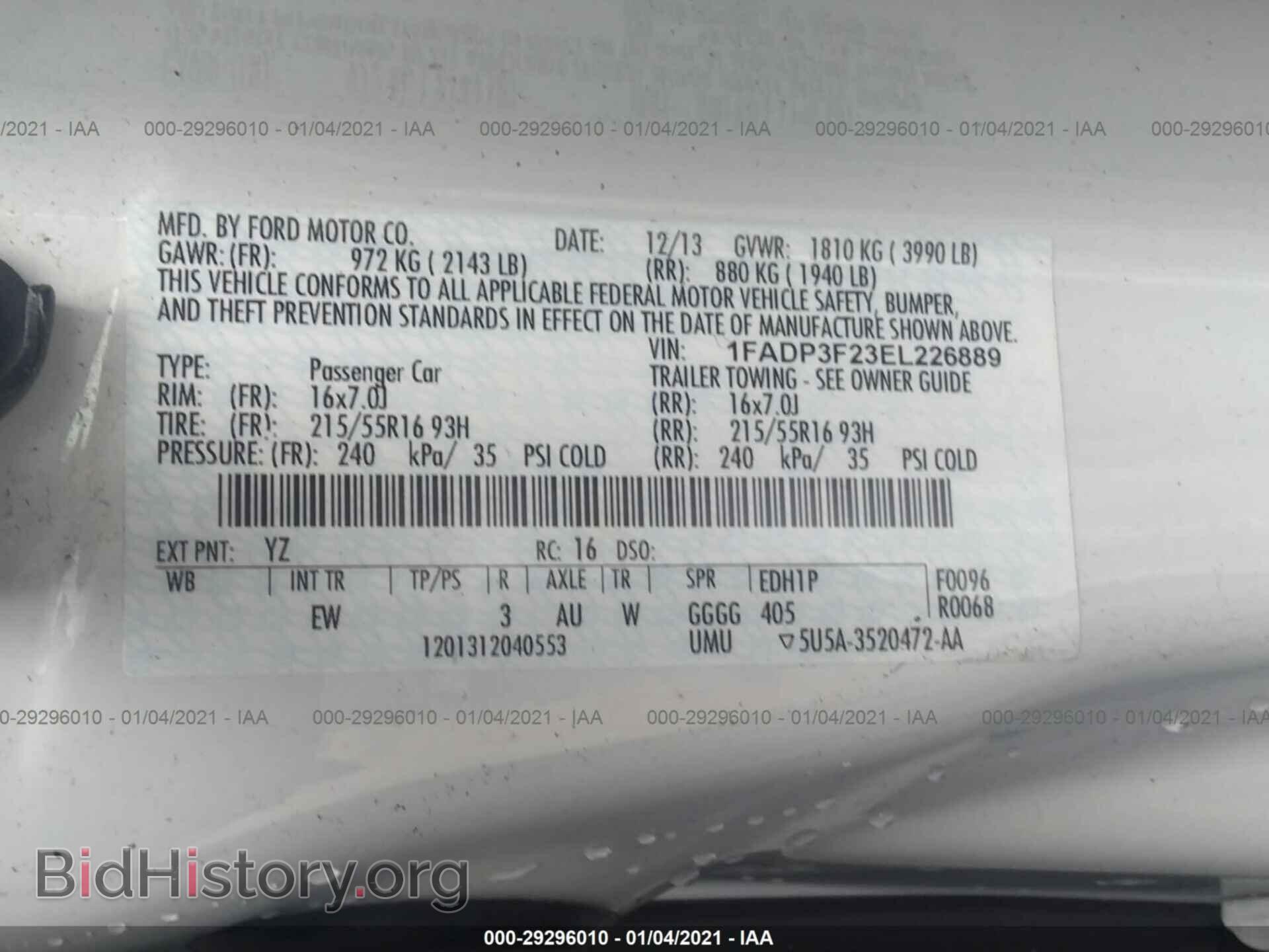 2014 FORD FOCUS - VIN: 1FADP3F23EL226889 - Photo 9