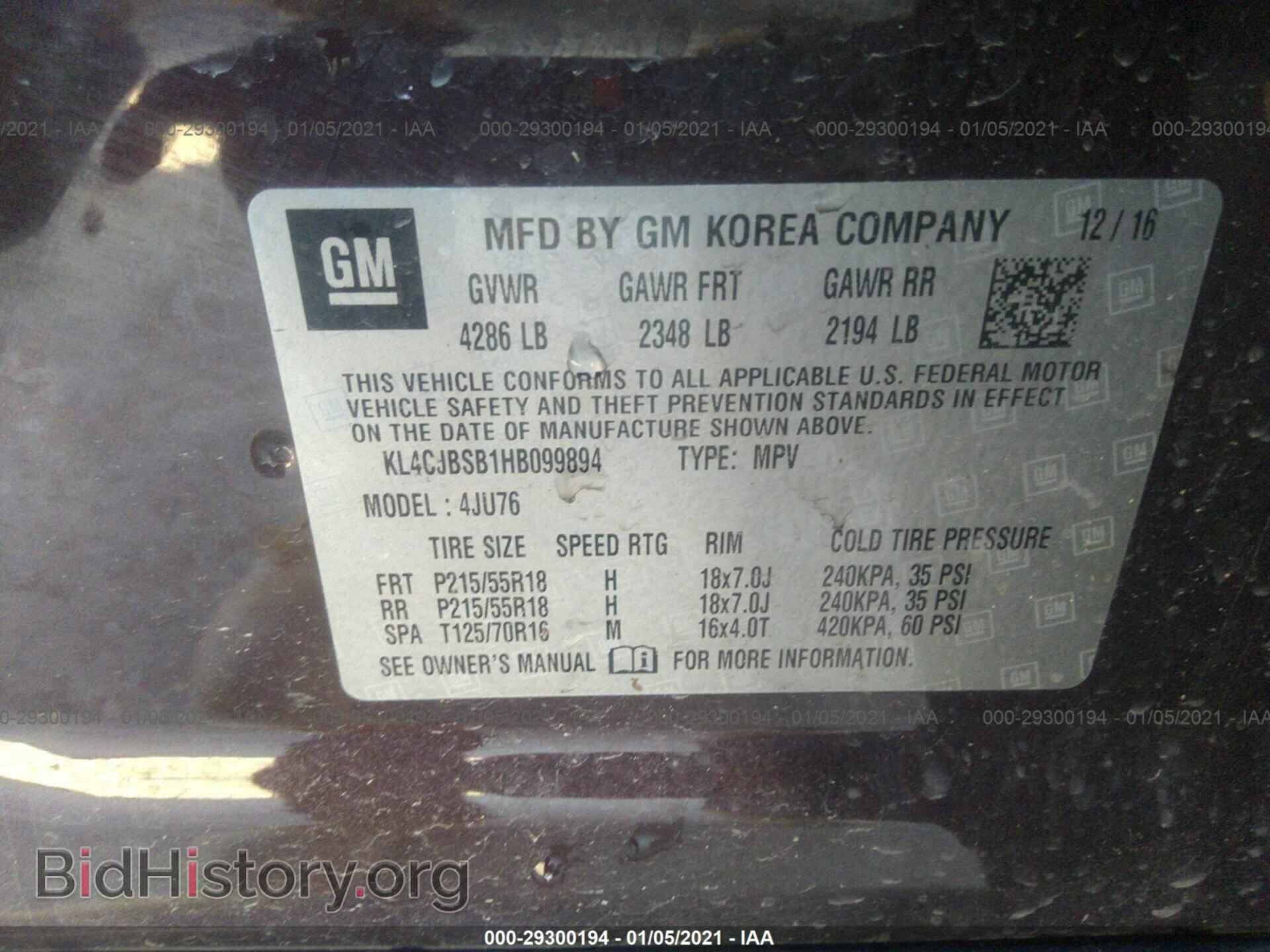 2017 BUICK ENCORE - VIN: KL4CJBSB1HB099894 - Photo 9
