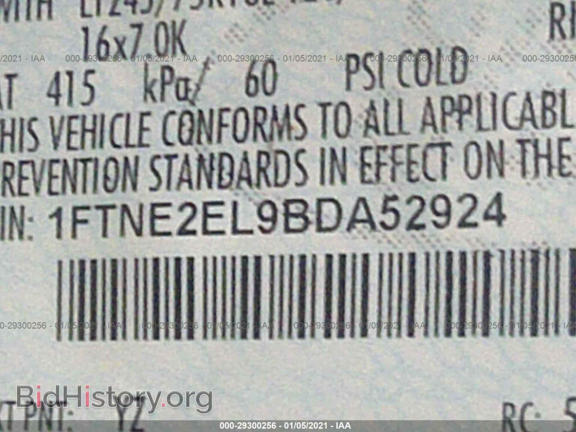 2011 FORD ECONOLINE CARGO VAN - VIN: 1FTNE2EL9BDA52924 - Фото 9