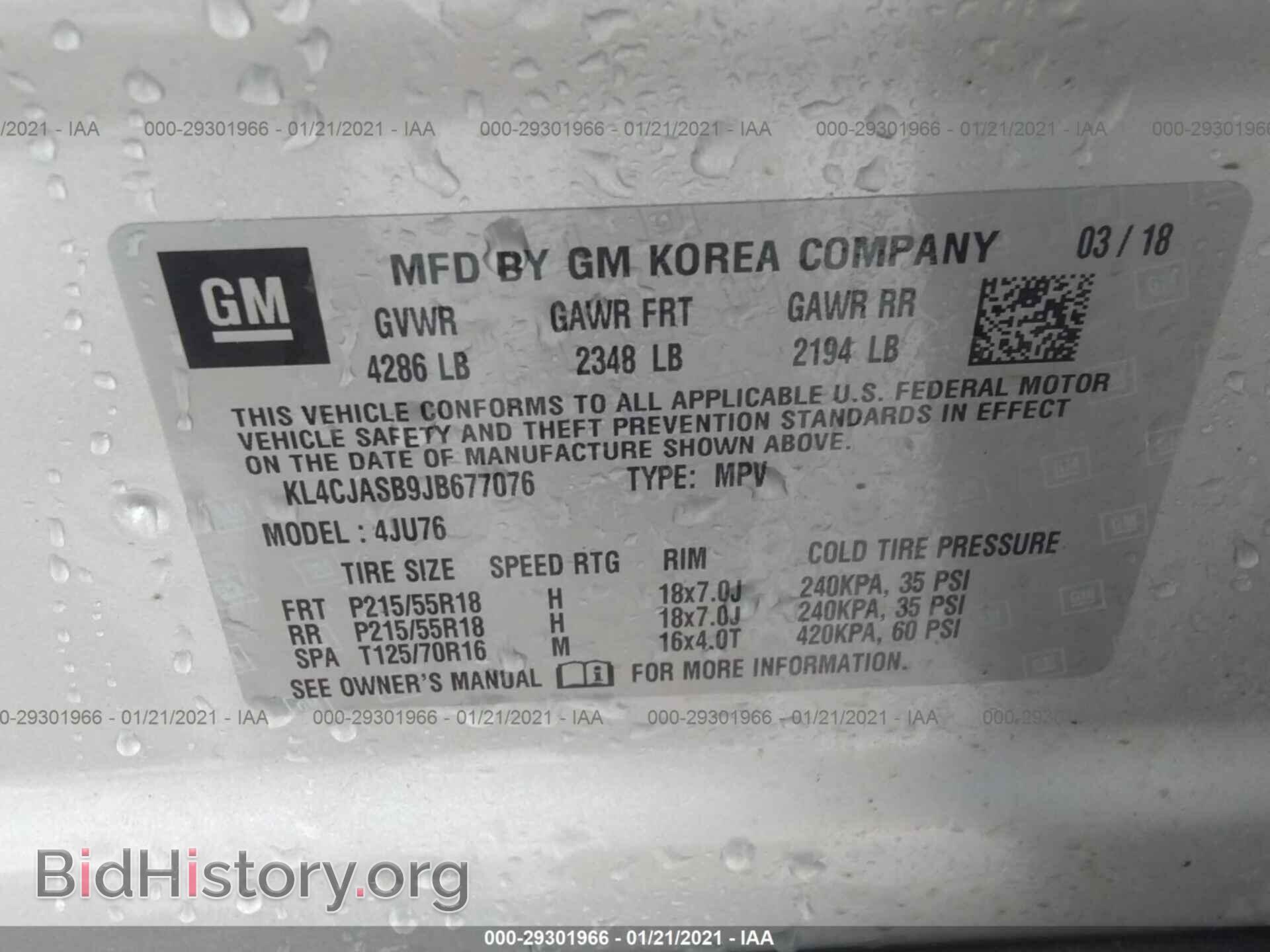 2018 BUICK ENCORE - VIN: KL4CJASB9JB677076 - Photo 9