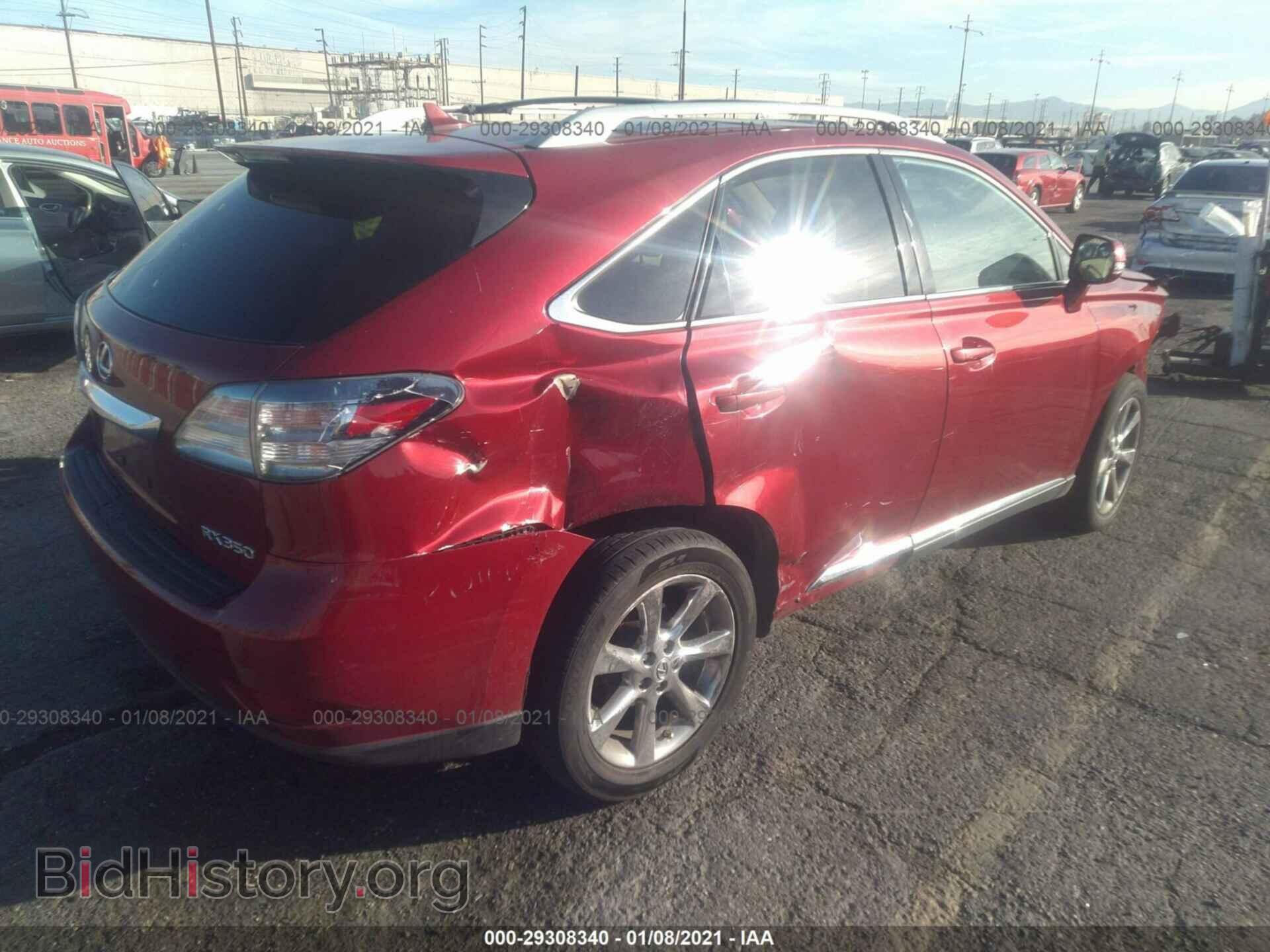 2012 LEXUS RX 350 - VIN: 2T2BK1BA8CC136221 - Фото 4