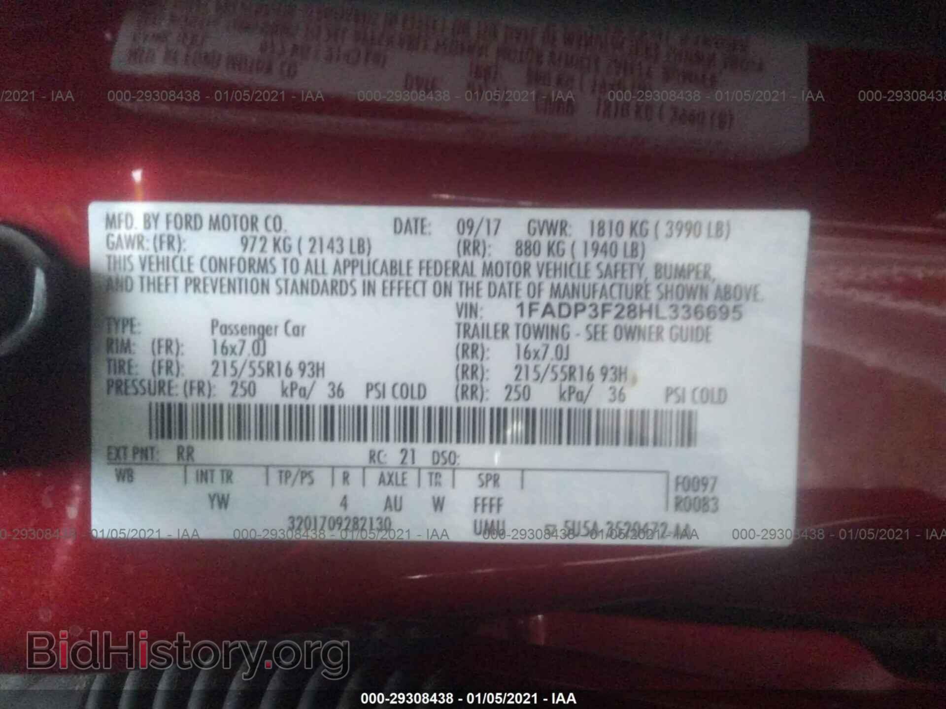 2017 FORD FOCUS - VIN: 1FADP3F28HL336695 - Photo 9