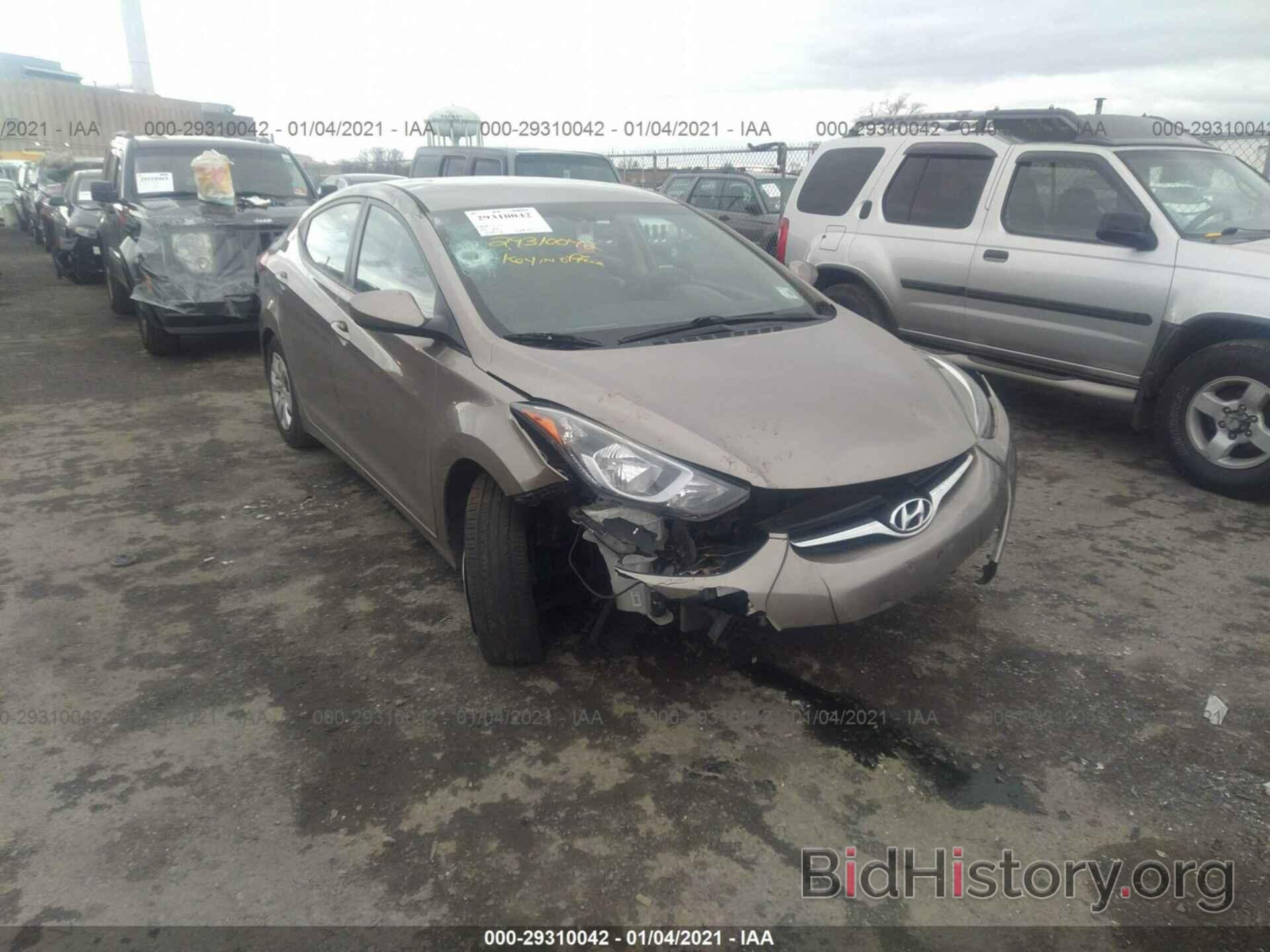 Photo 5NPDH4AE3GH771917 - HYUNDAI ELANTRA 2016