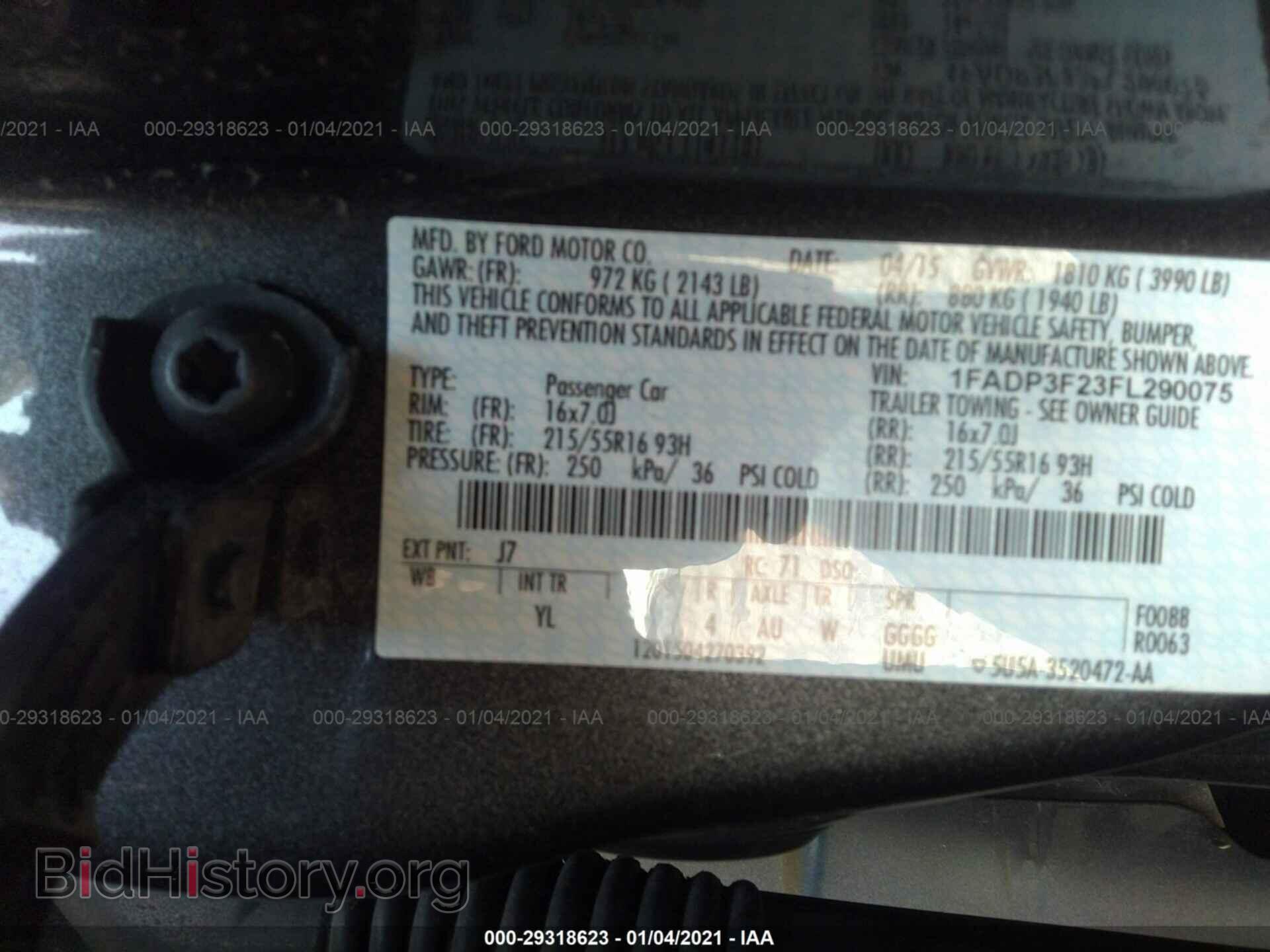 2015 FORD FOCUS - VIN: 1FADP3F23FL290075 - Фото 9