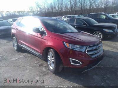 2016 Ford EDGE SEL, red — VIN 2FMPK4J86GBB16974, IAAI